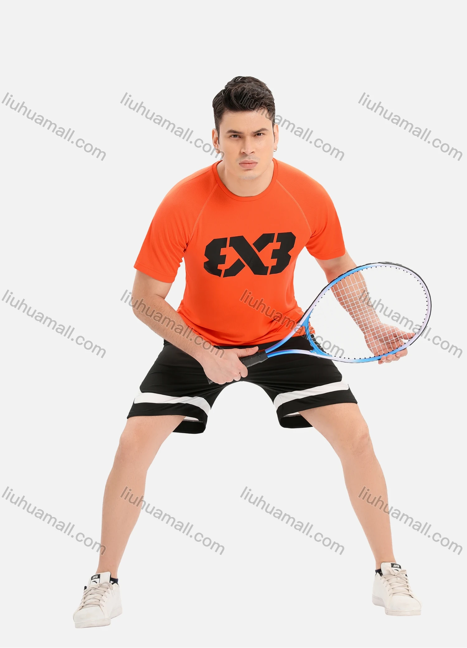 Wholesale Men's Athletic Workout Breathable Quick Dry Graphic Short Sleeve T-shirt 801# - Liuhuamall