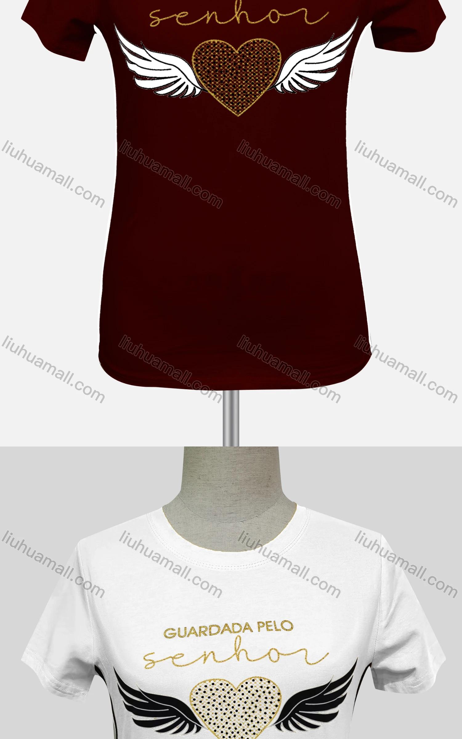 Wholesale Women's Casual Crew Neck Short Sleeve Graphic Letter Top - Liuhuamall