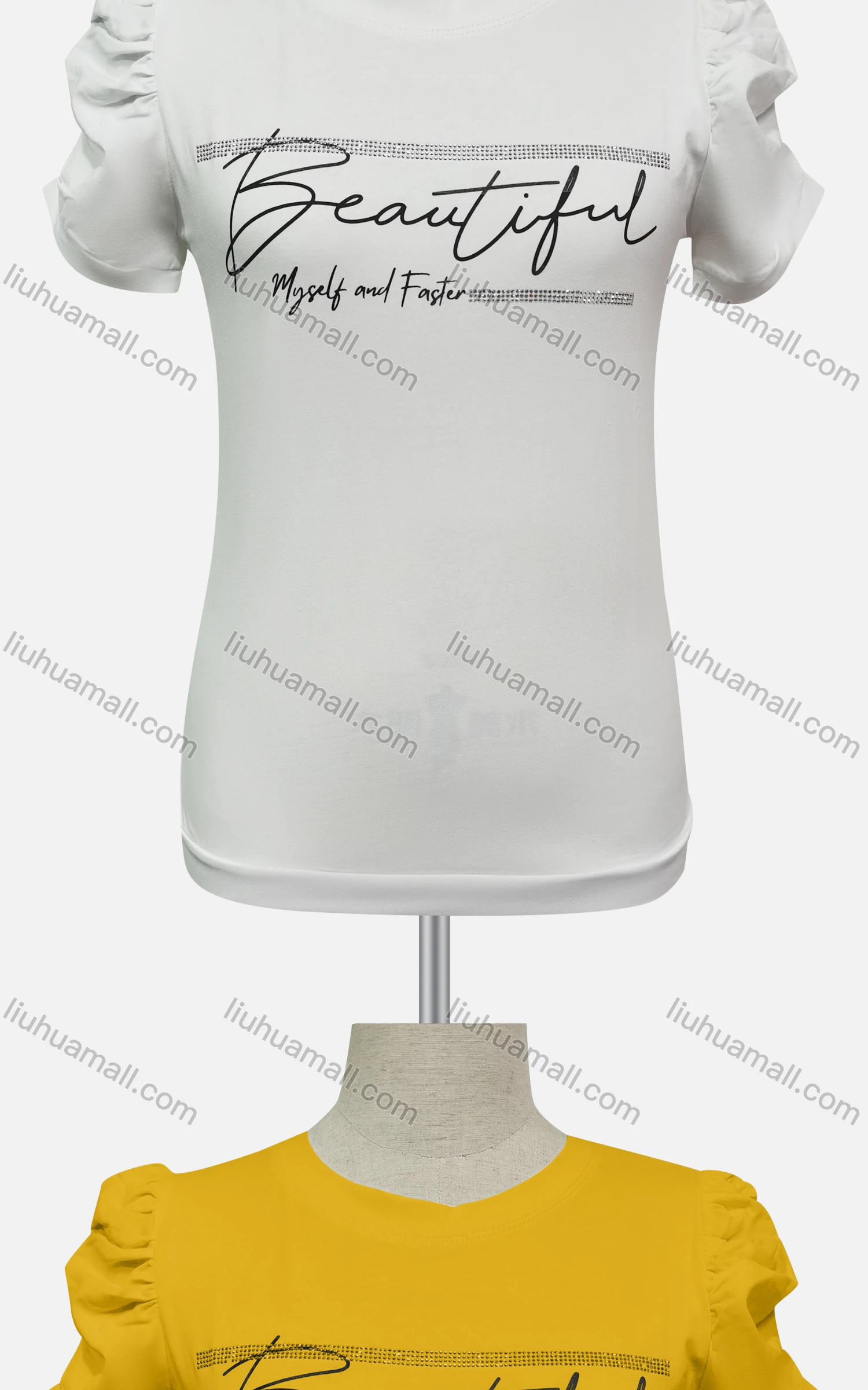 Wholesale Women's Casual Crew Neck Short Sleeve Letter Top - Liuhuamall