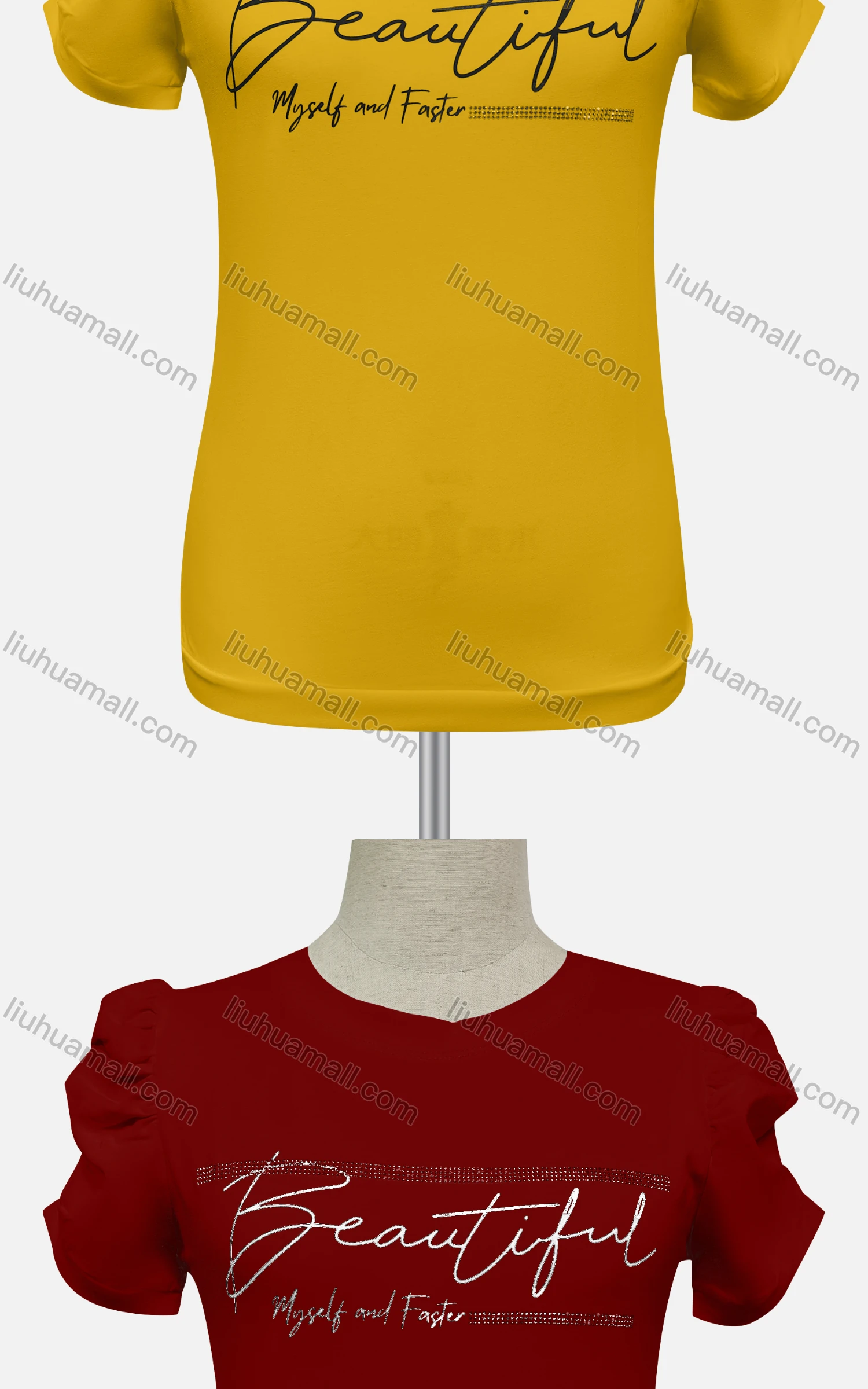 Wholesale Women's Casual Crew Neck Short Sleeve Letter Top - Liuhuamall