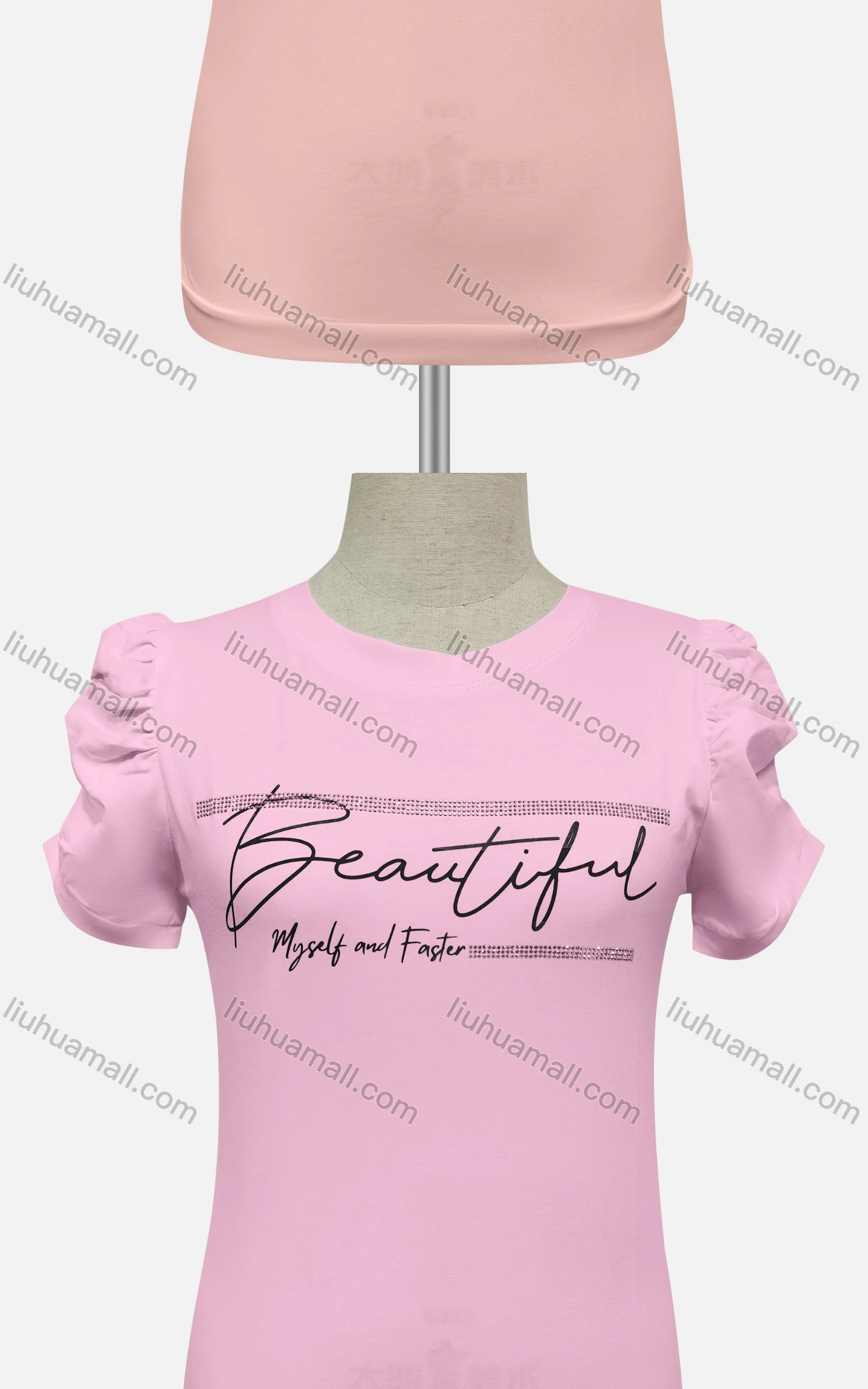 Wholesale Women's Casual Crew Neck Short Sleeve Letter Top - Liuhuamall