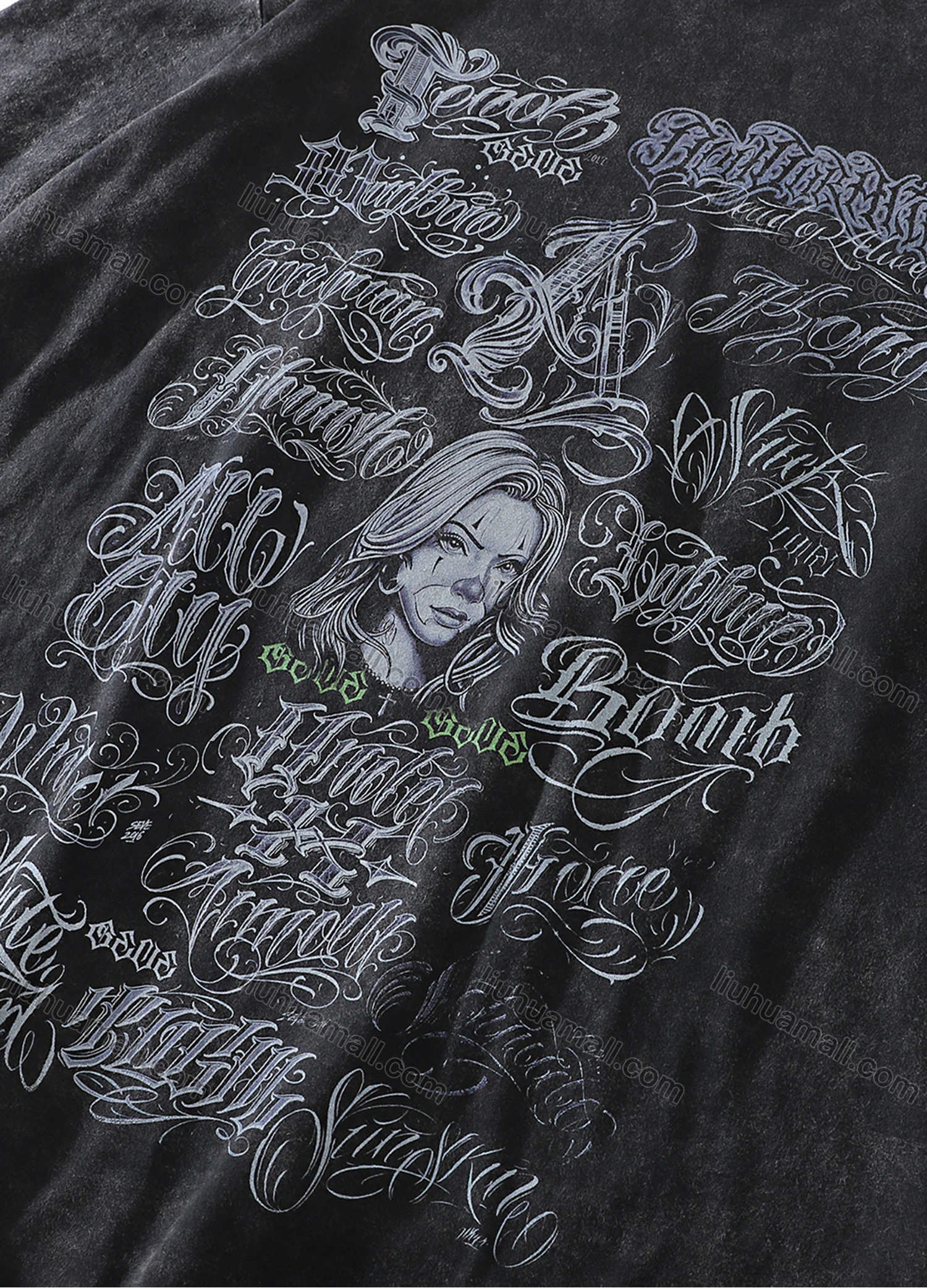 Wholesale Men's Fashion Oversized Crew Neck Short Sleeve Wash Distressed Graphic T-shirt 705# - Liuhuamall