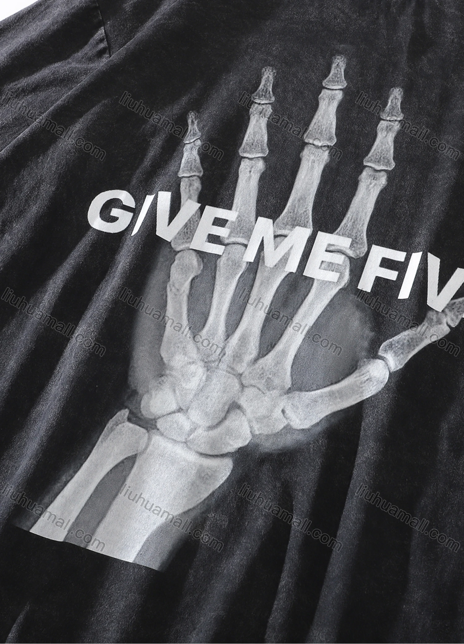 Wholesale Men's Fashion Oversized Crew Neck Short Sleeve Wash Distressed Graphic T-shirt 706# - Liuhuamall