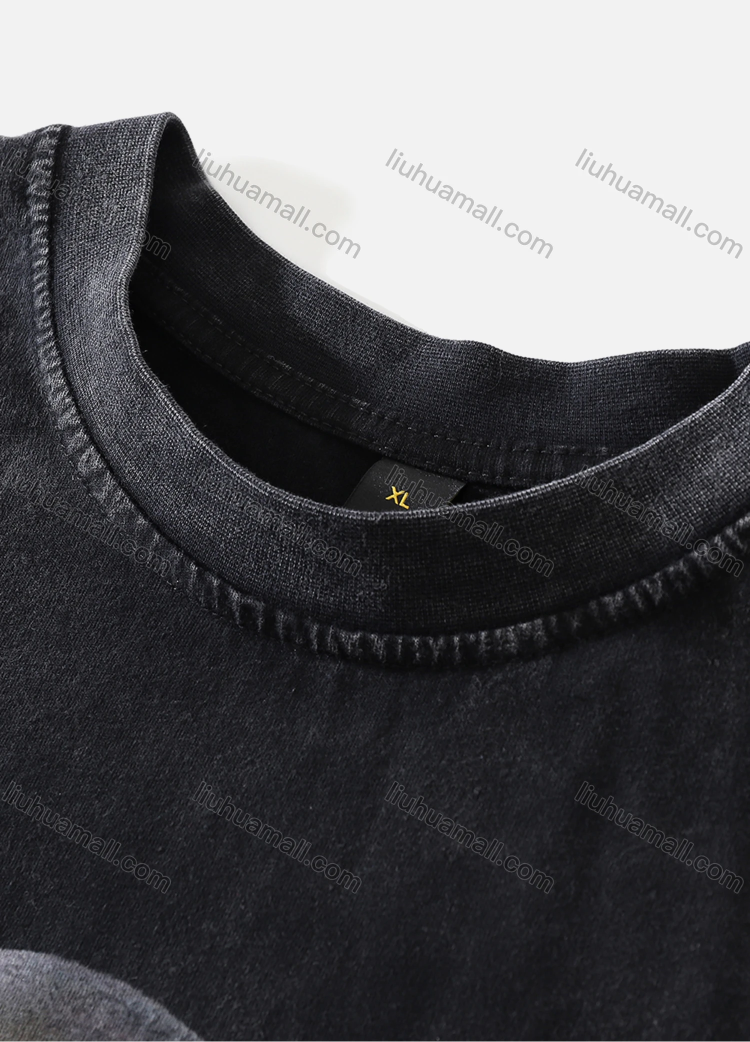 Wholesale Men's Fashion Oversized Crew Neck Short Sleeve Wash Distressed Graphic T-shirt 713# - Liuhuamall