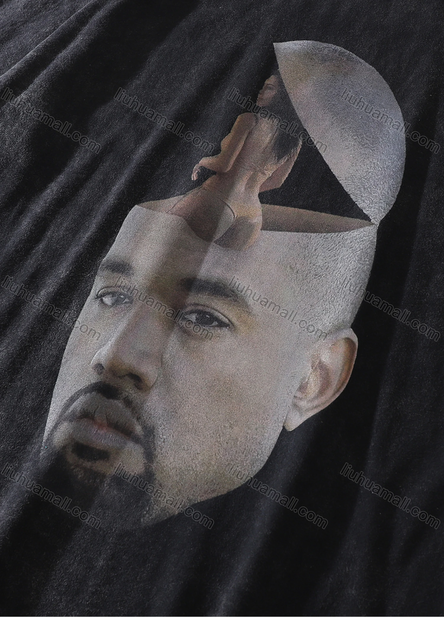 Wholesale Men's Fashion Oversized Crew Neck Short Sleeve Wash Distressed Graphic T-shirt 713# - Liuhuamall