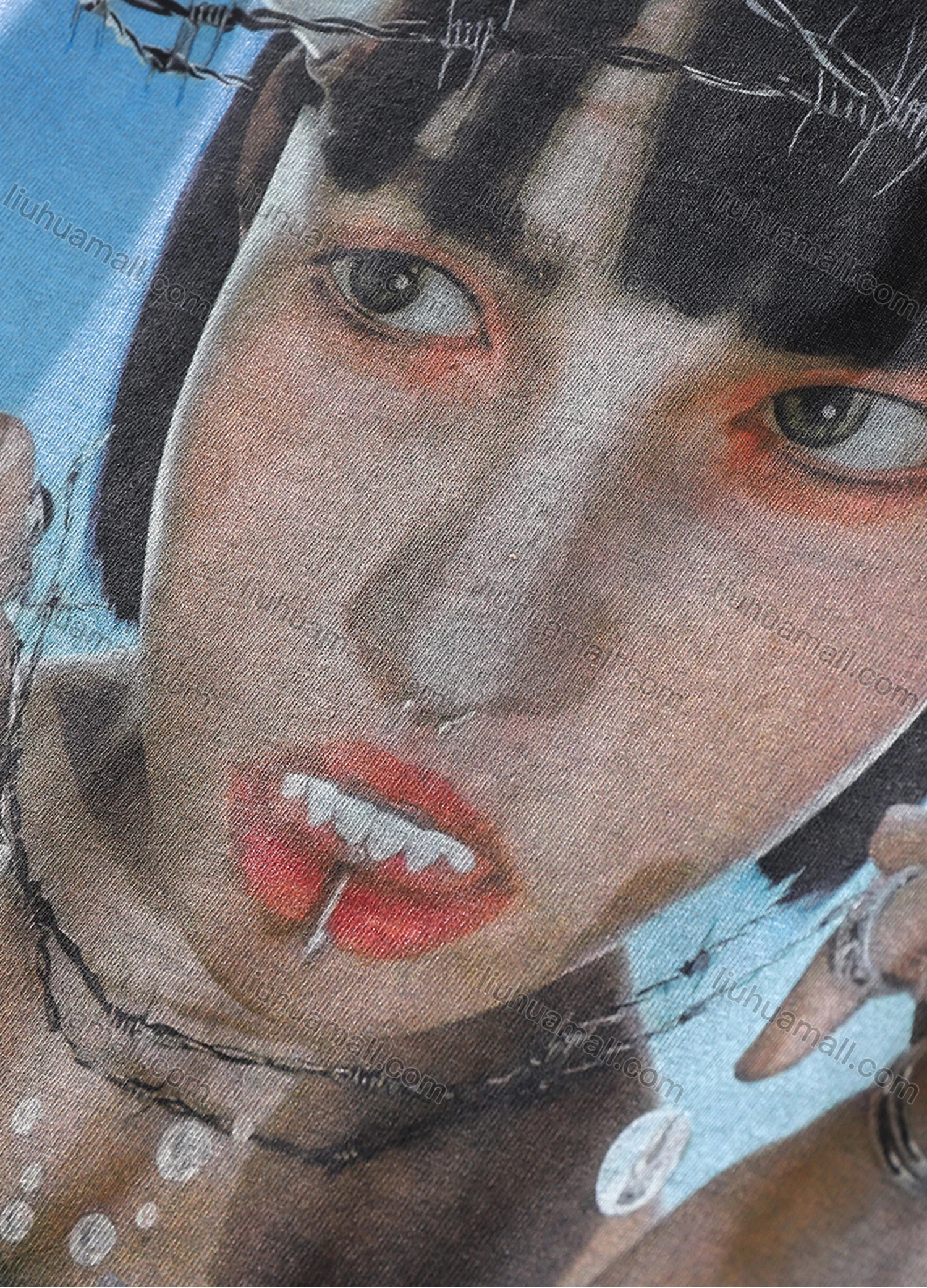 Wholesale Men's Fashion Oversized Crew Neck Short Sleeve Wash Distressed Graphic T-shirt 727# - Liuhuamall