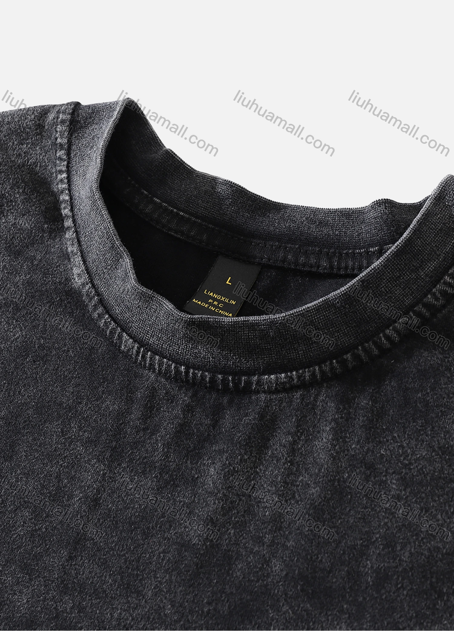 Wholesale Men's Fashion Oversized Crew Neck Short Sleeve Wash Distressed Graphic T-shirt 733# - Liuhuamall