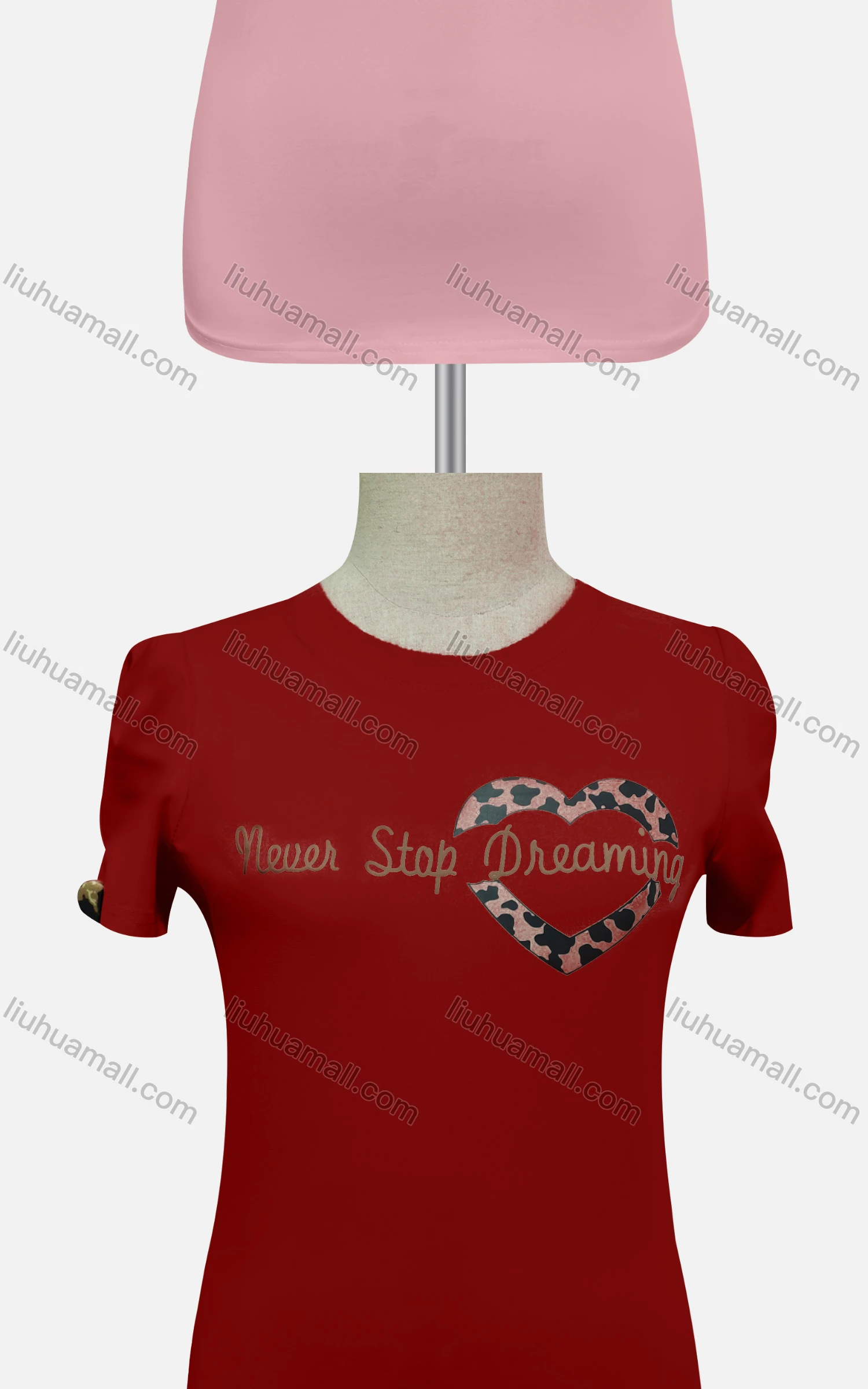 Wholesale Women's Casual Crew Neck Short Sleeve Letter Top - Liuhuamall