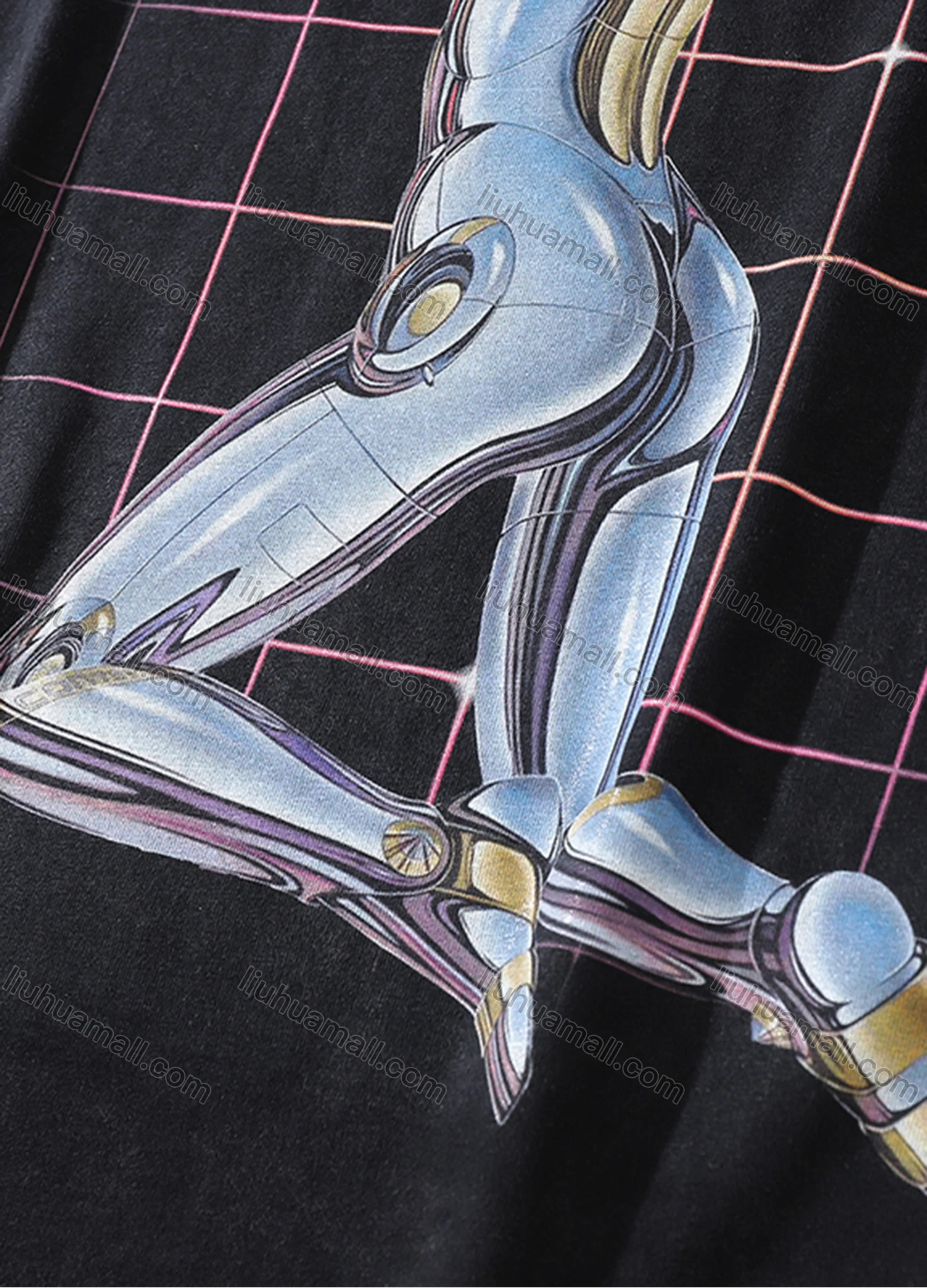 Wholesale Men's Fashion Oversized Crew Neck Short Sleeve Wash Distressed Graphic T-shirt 741# - Liuhuamall