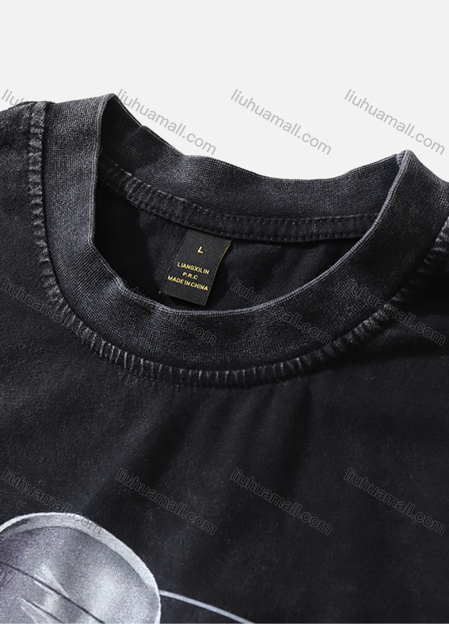 Wholesale Men's Fashion Oversized Crew Neck Short Sleeve Wash Distressed Graphic T-shirt 749# - Liuhuamall