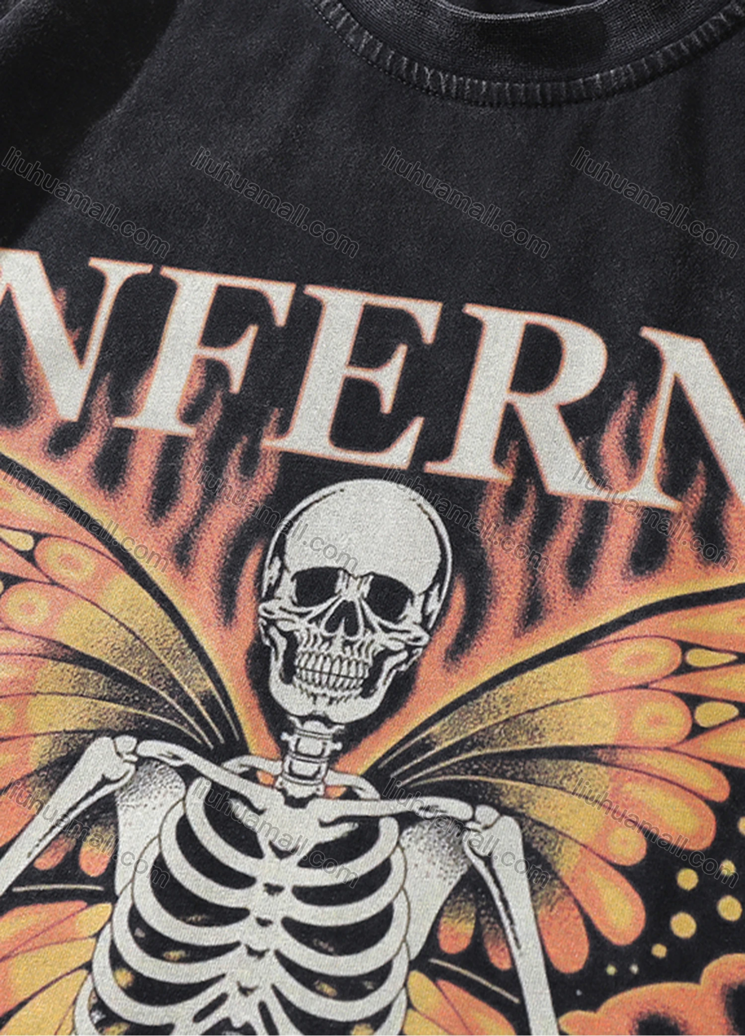 Wholesale Men's Fashion Hip Hop Oversized Crew Neck Short Sleeve Wash Distressed Graphic T-shirt 764# - Liuhuamall