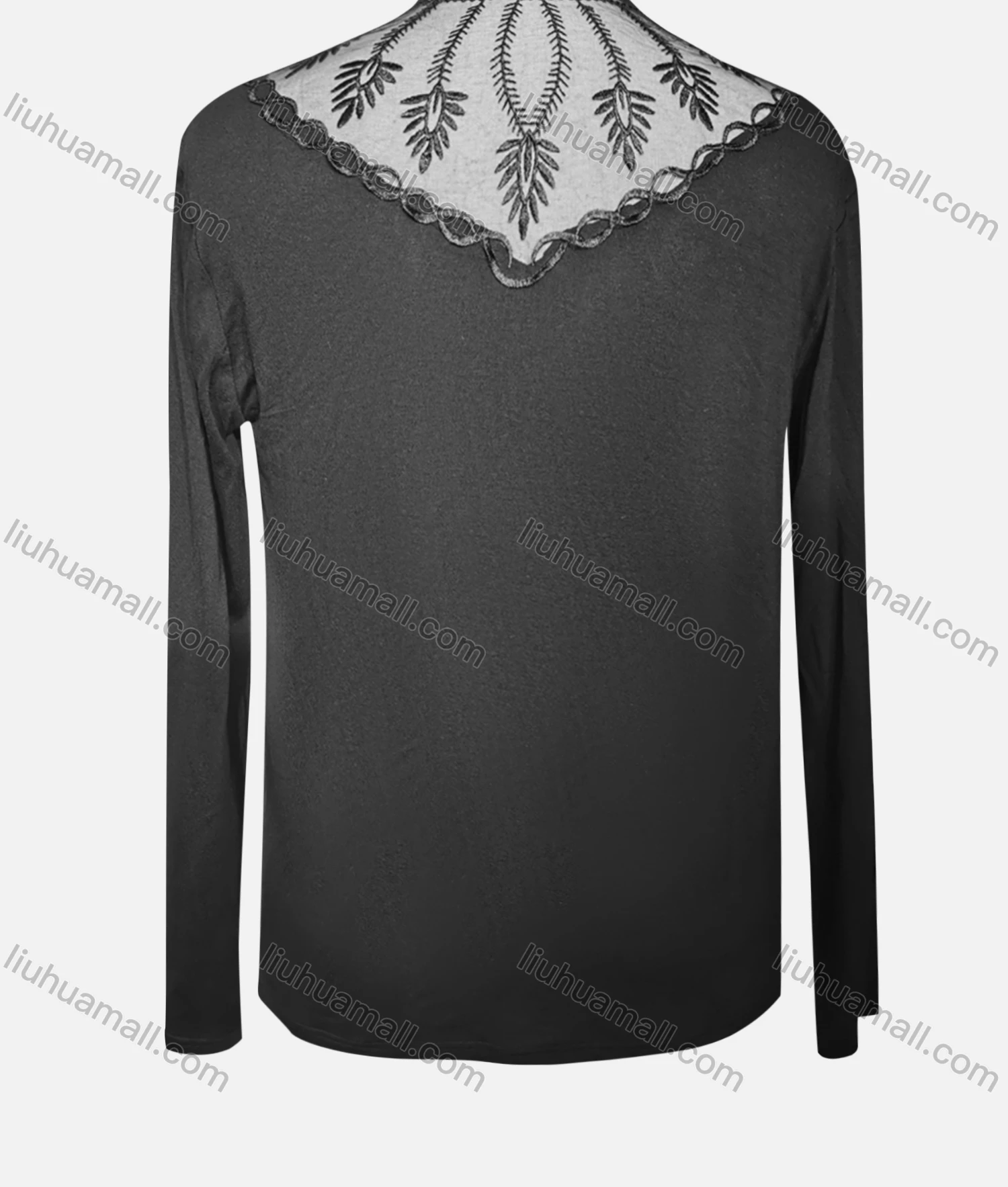 Wholesale Women's Casual Plain High Neck Long Sleeve Embroidered Cardigan - Liuhuamall