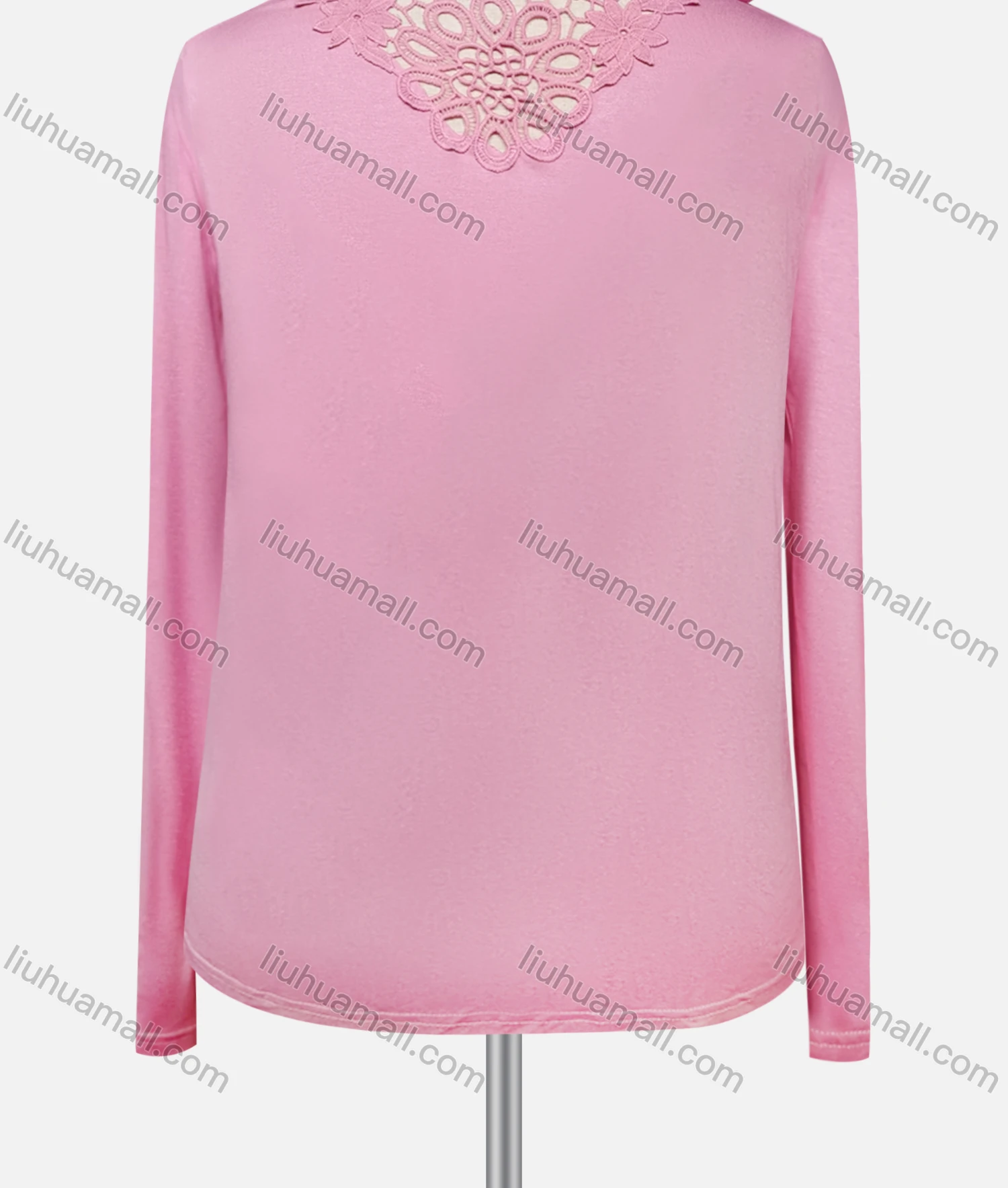 Wholesale Women's Casual Plain High Neck Long Sleeve Embroidered Cardigan - Liuhuamall