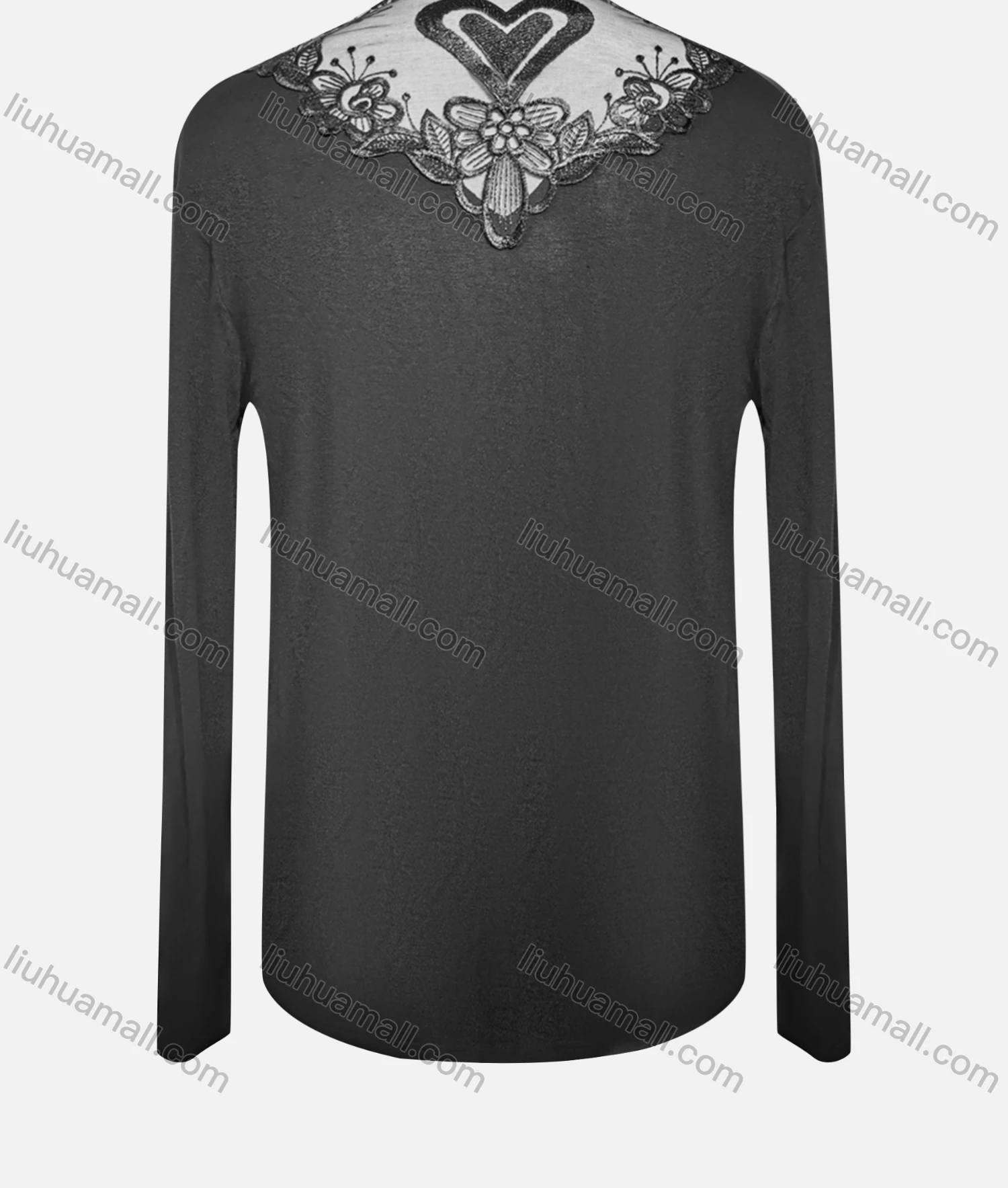 Wholesale Women's Casual Long Sleeve High Neck Plain Embroidered Cardigan - Liuhuamall