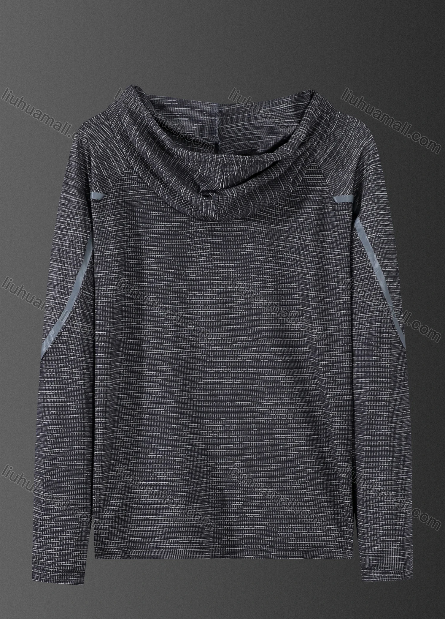 Wholesale Men's Athletic Workout Drawstring Long Sleeve Fitness Hoodie F21801# - Liuhuamall