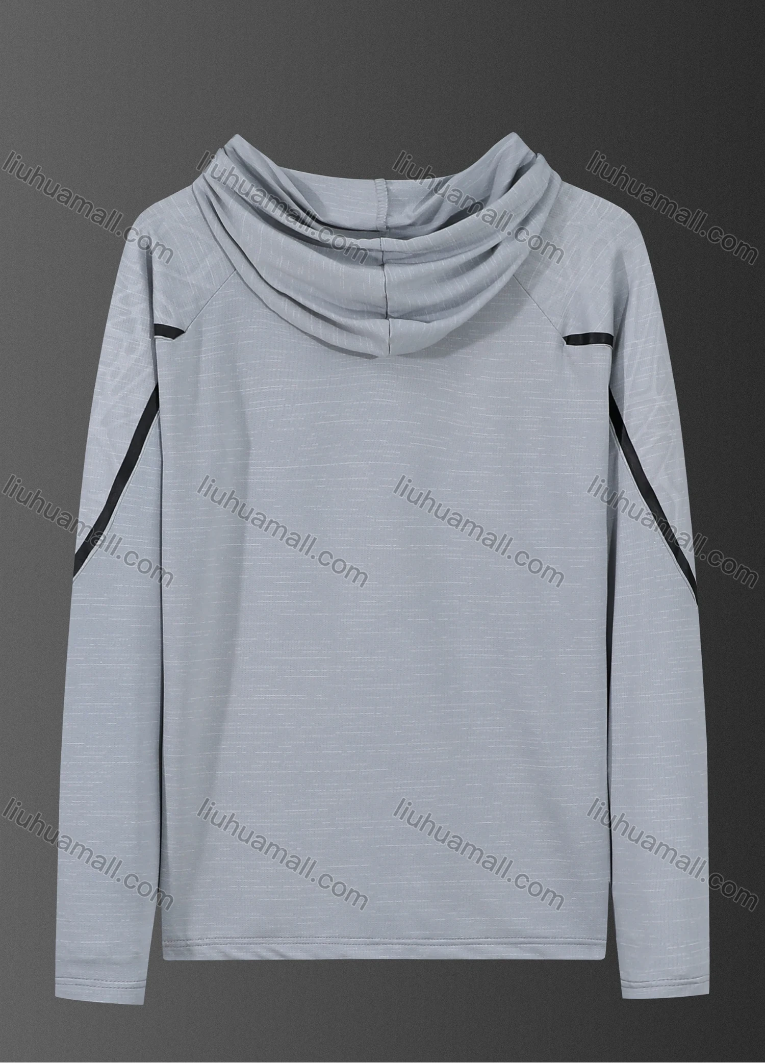 Wholesale Men's Athletic Workout Drawstring Long Sleeve Fitness Hoodie F21801# - Liuhuamall