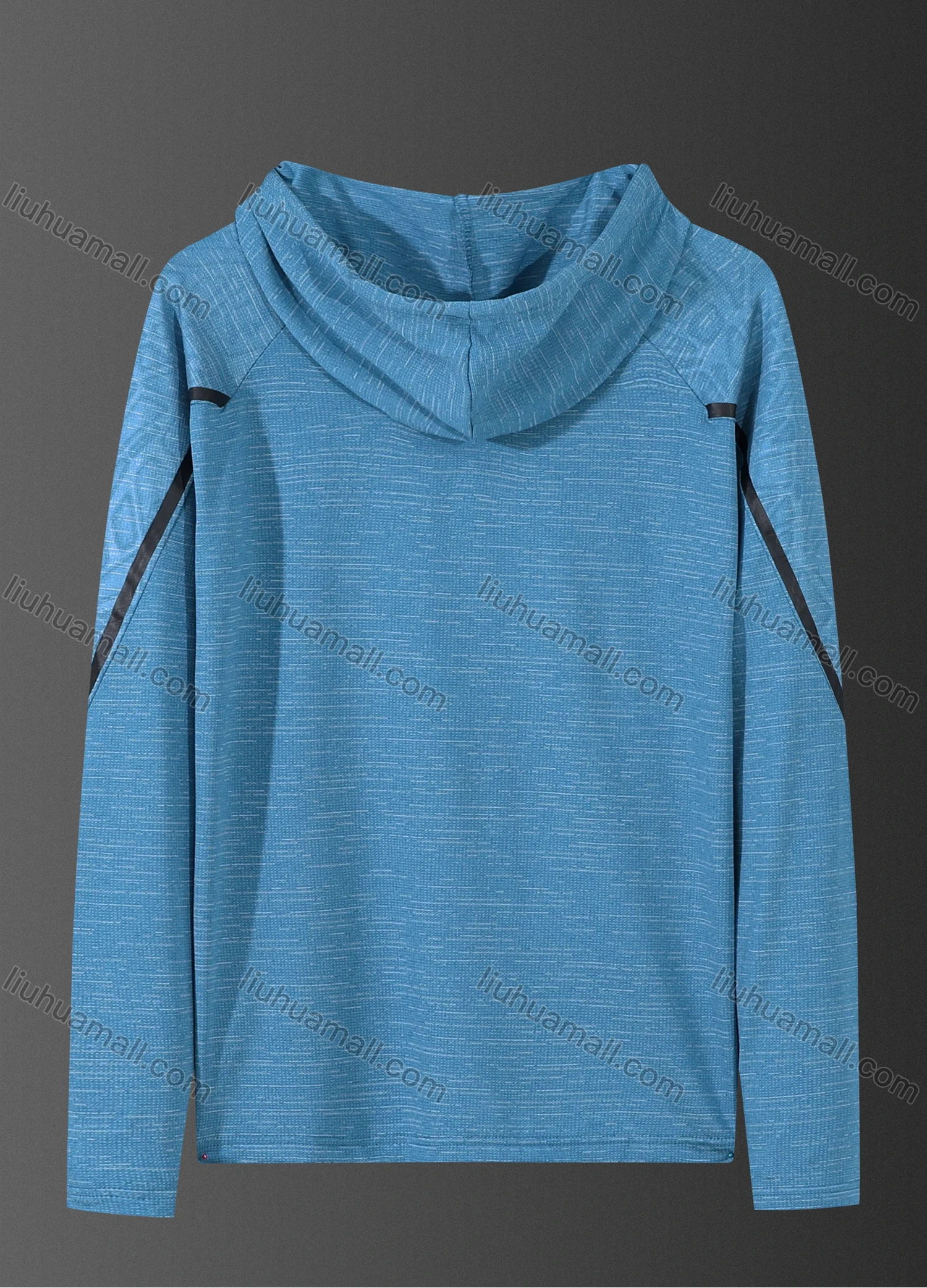 Wholesale Men's Athletic Workout Drawstring Long Sleeve Fitness Hoodie F21801# - Liuhuamall