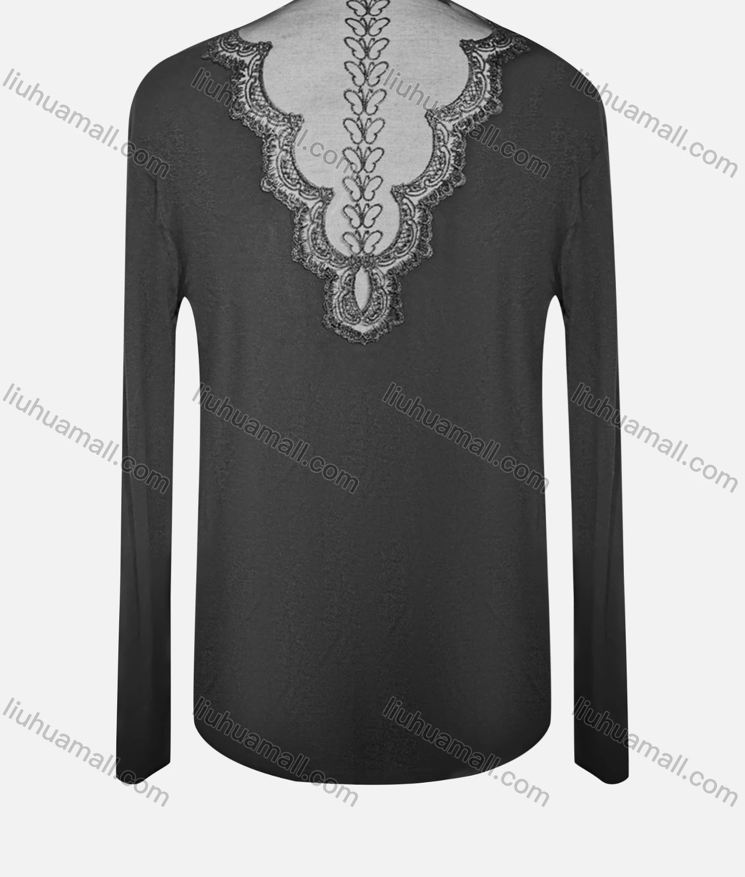 Wholesale Women's Casual Embroidered Long Sleeve High Neck Plain Cardigan - Liuhuamall