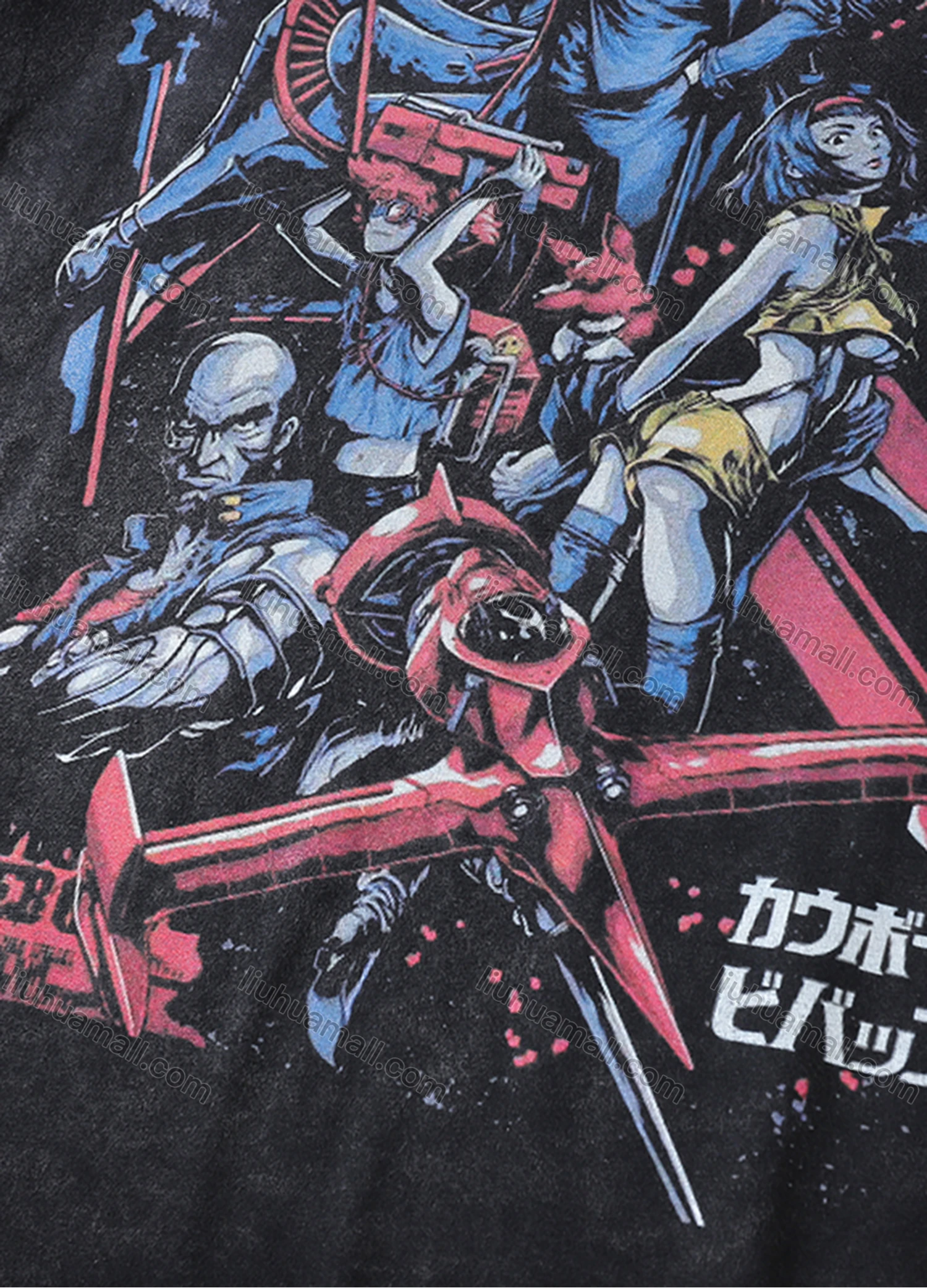 Wholesale Men's Fashion Hip Hop Oversized Crew Neck Short Sleeve Wash Distressed Graphic T-shirt 781# - Liuhuamall