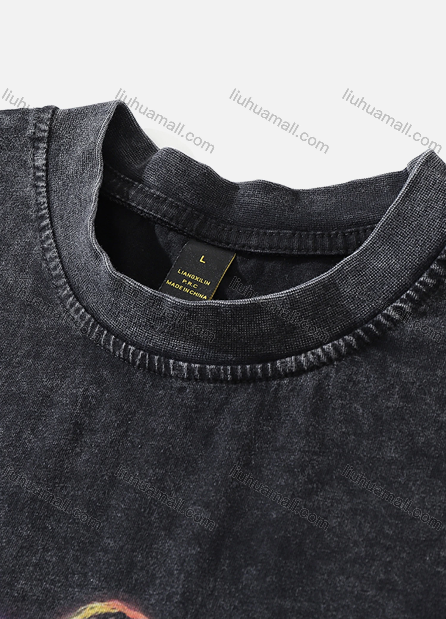 Wholesale Men's Fashion Hip Hop Oversized Crew Neck Short Sleeve Wash Distressed Graphic T-shirt 782# - Liuhuamall