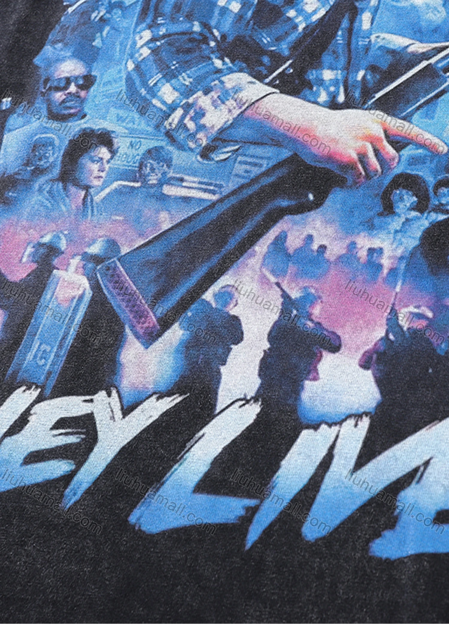 Wholesale Men's Fashion Hip Hop Oversized Crew Neck Short Sleeve Wash Distressed Graphic T-shirt 788# - Liuhuamall