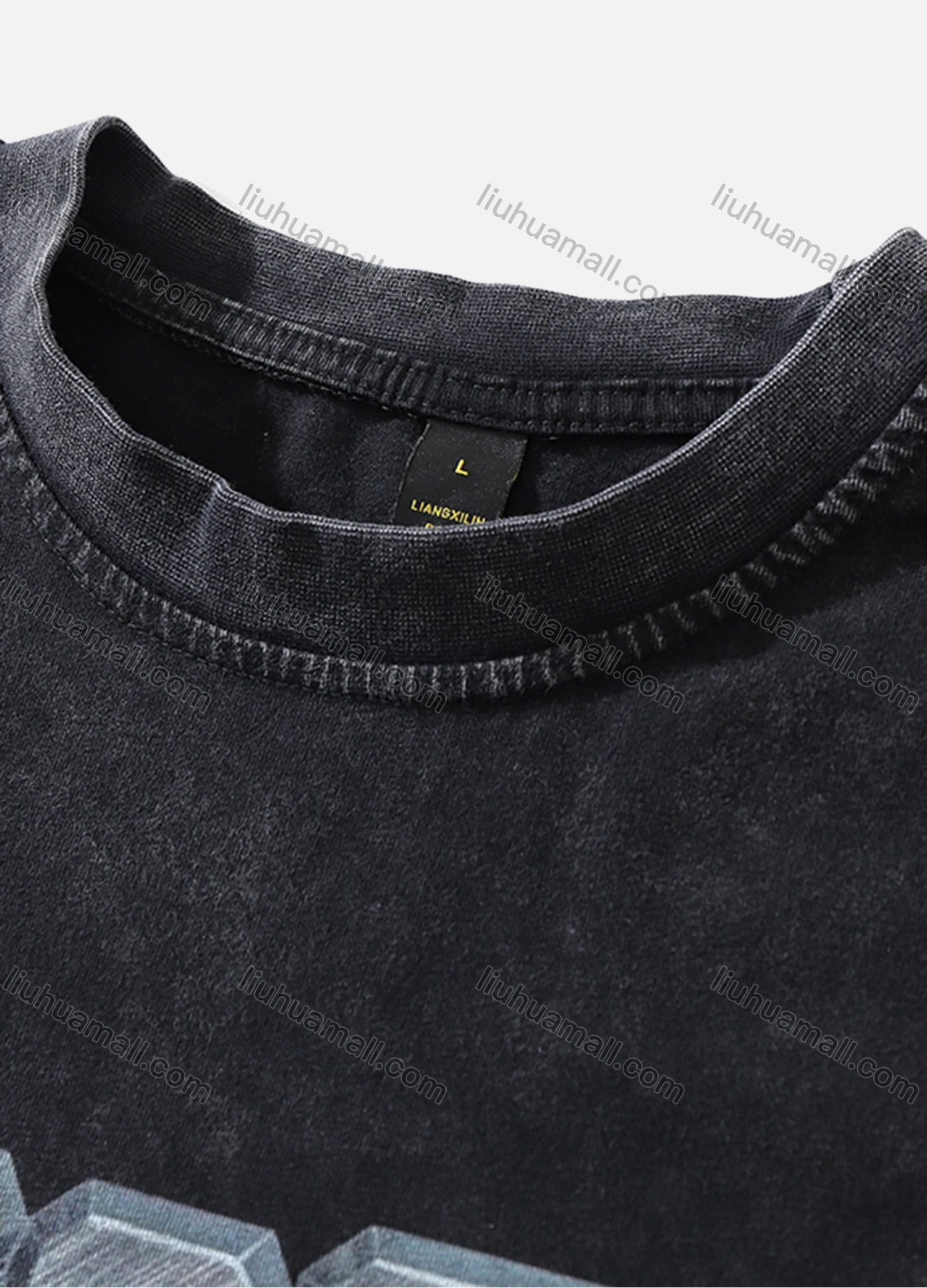 Wholesale Men's Fashion Hip Hop Oversized Crew Neck Short Sleeve Wash Distressed Graphic T-shirt 789# - Liuhuamall