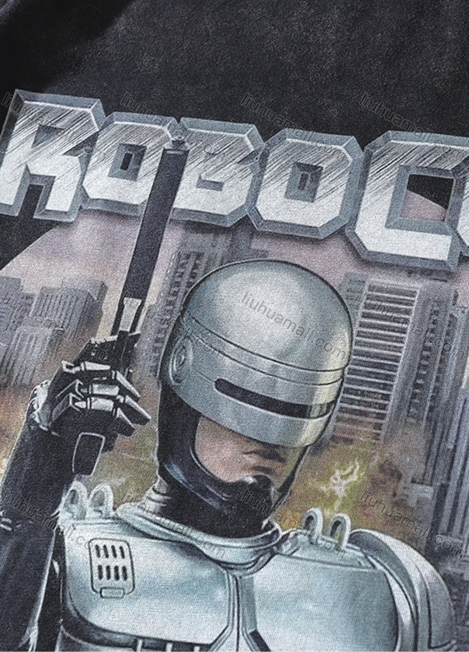 Wholesale Men's Fashion Hip Hop Oversized Crew Neck Short Sleeve Wash Distressed Graphic T-shirt 789# - Liuhuamall