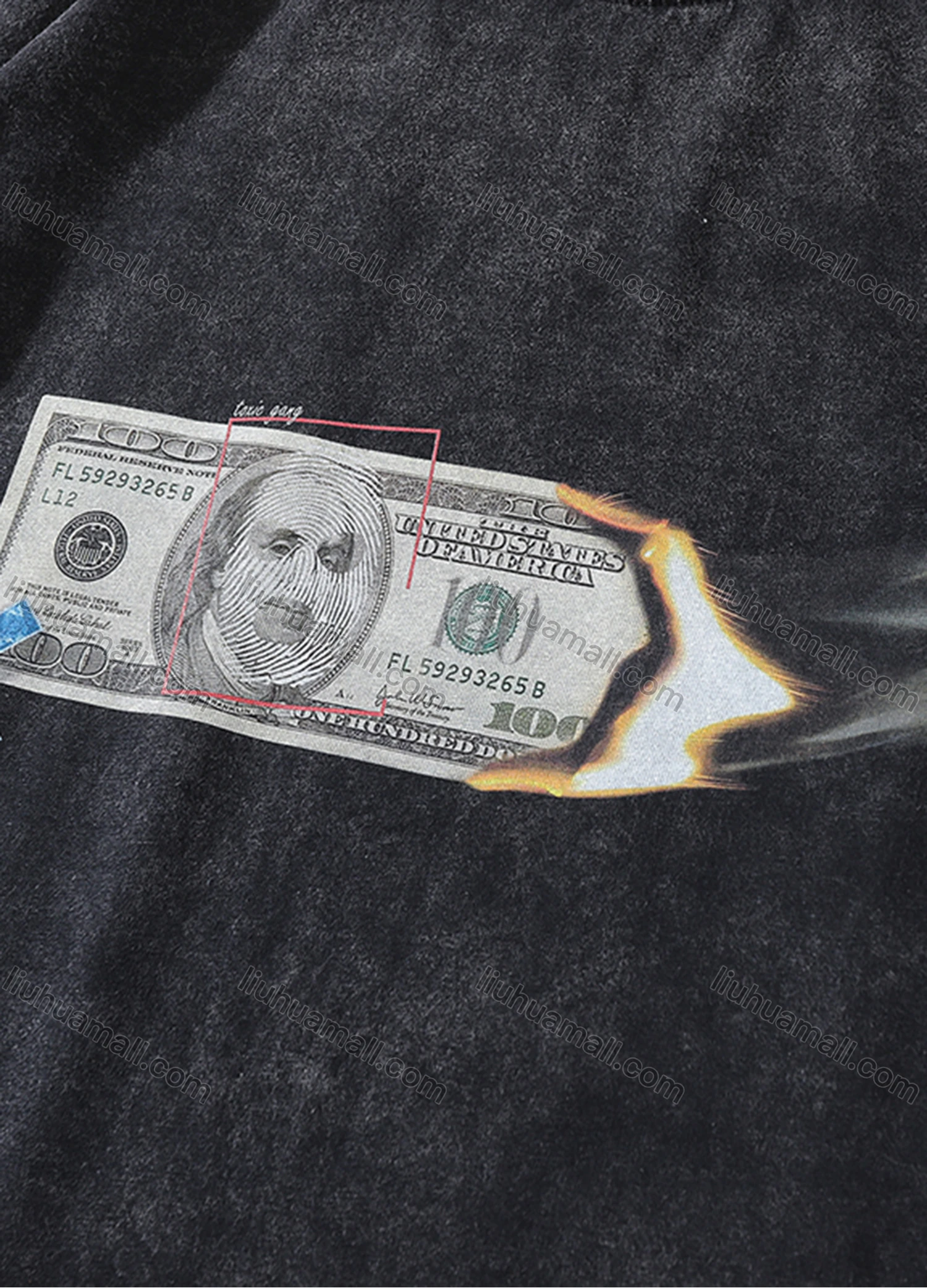 Wholesale Men's Fashion Hip Hop Oversized Crew Neck Short Sleeve Wash Distressed Graphic T-shirt 793# - Liuhuamall