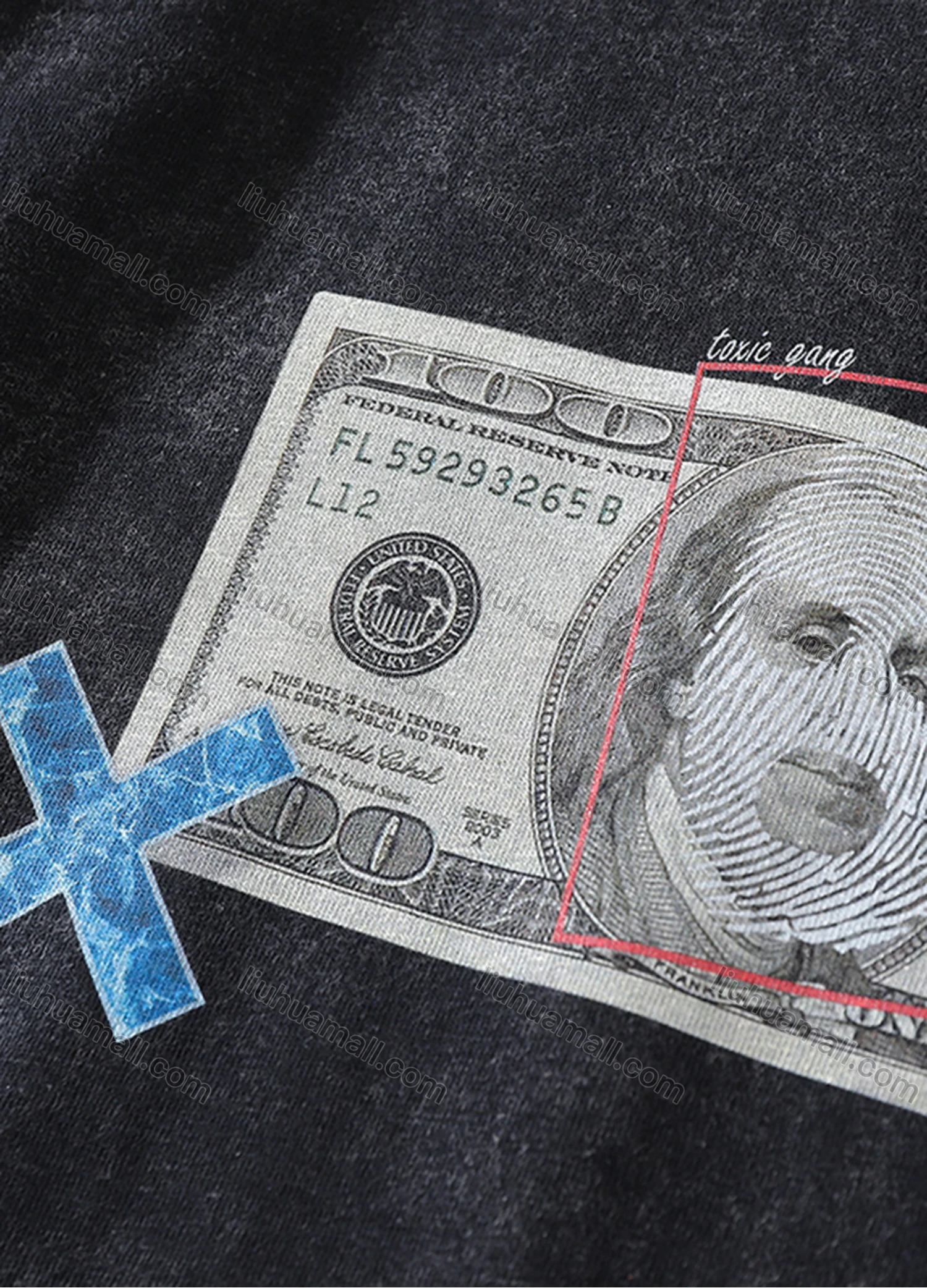 Wholesale Men's Fashion Hip Hop Oversized Crew Neck Short Sleeve Wash Distressed Graphic T-shirt 793# - Liuhuamall