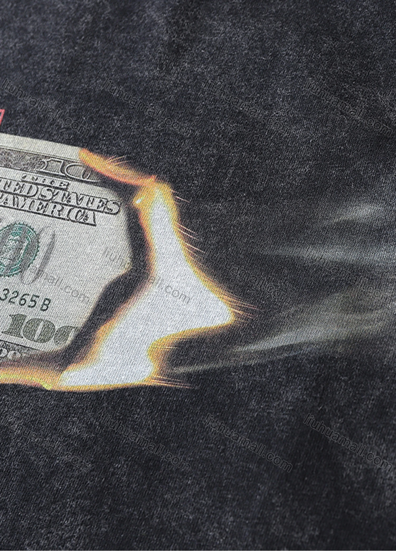 Wholesale Men's Fashion Hip Hop Oversized Crew Neck Short Sleeve Wash Distressed Graphic T-shirt 793# - Liuhuamall