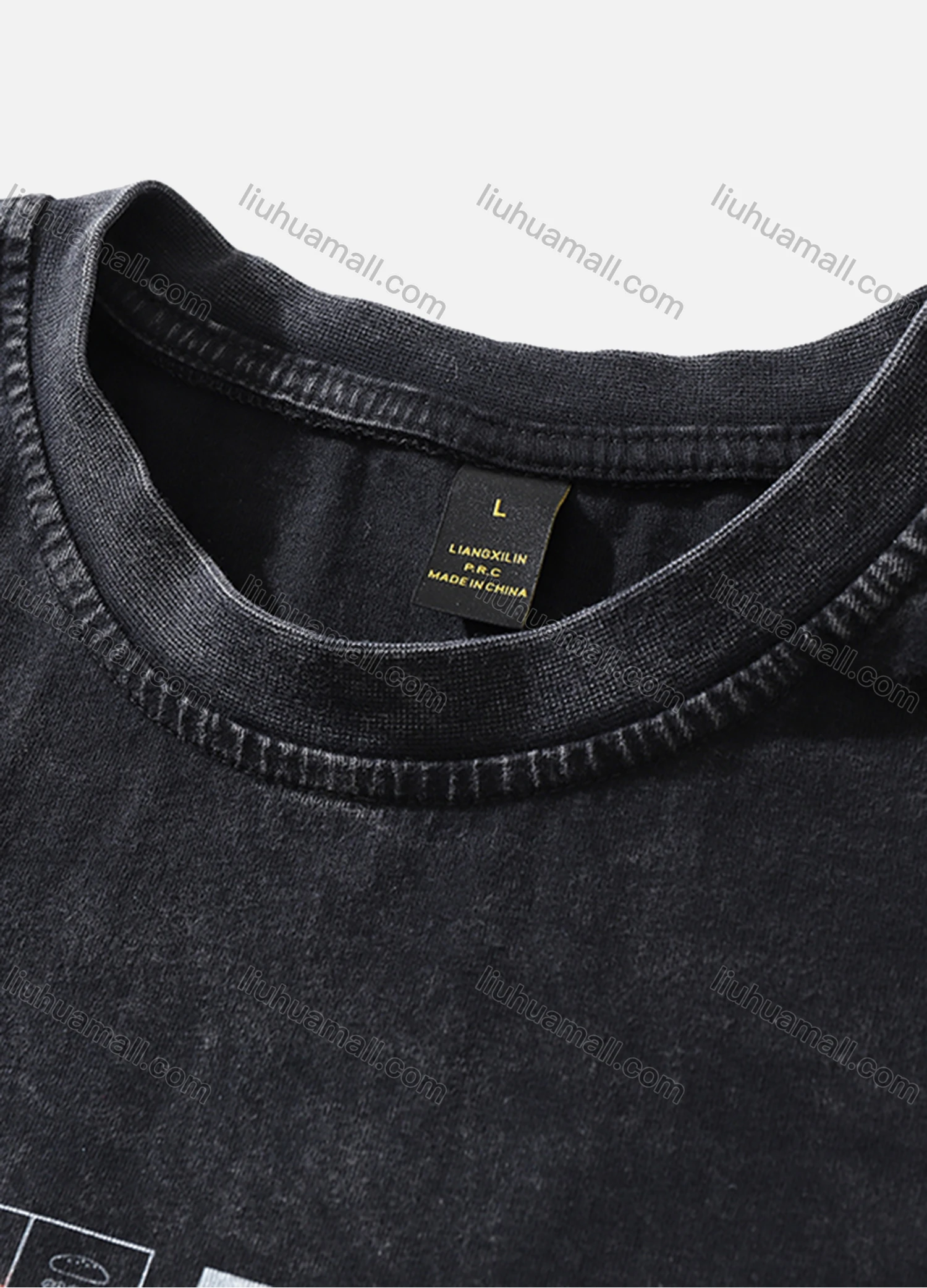 Wholesale Men's Fashion Hip Hop Oversized Crew Neck Short Sleeve Wash Distressed Graphic T-shirt 794# - Liuhuamall