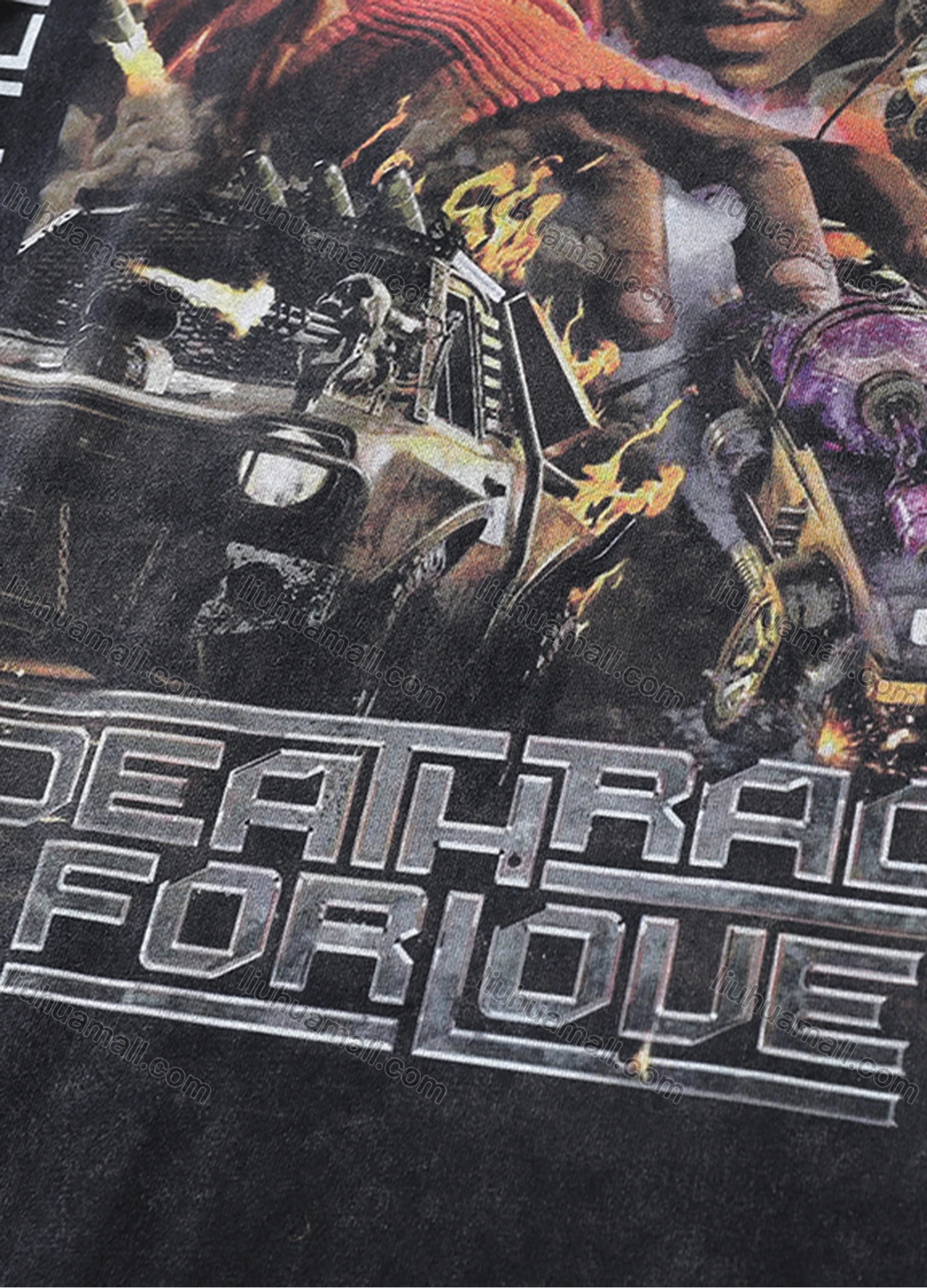 Wholesale Men's Fashion Hip Hop Oversized Crew Neck Short Sleeve Wash Distressed Graphic T-shirt 795# - Liuhuamall