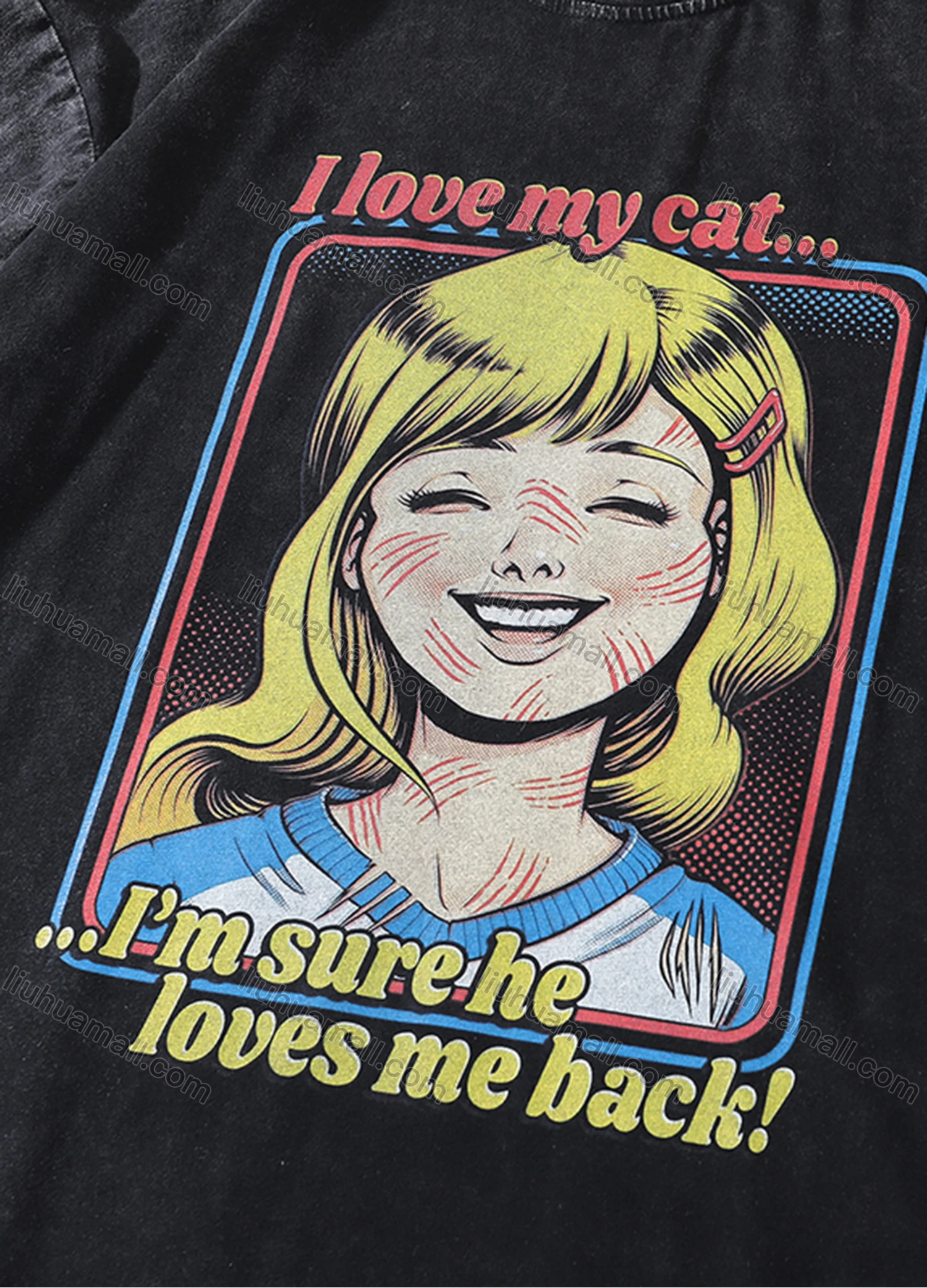 Wholesale Men's Fashion Hip Hop Oversized Crew Neck Short Sleeve Wash Distressed Graphic T-shirt 796# - Liuhuamall