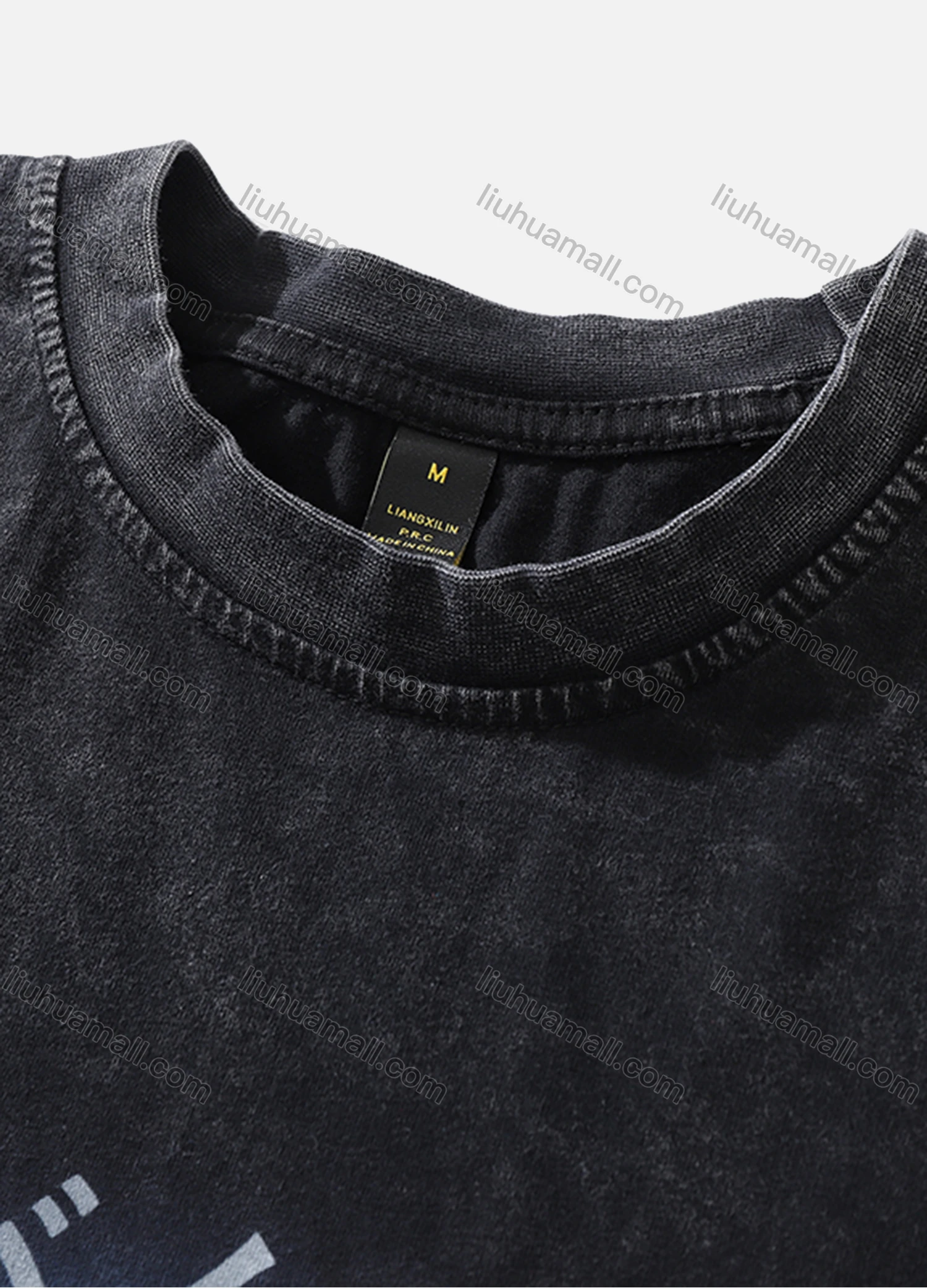 Wholesale Men's Fashion Hip Hop Oversized Crew Neck Short Sleeve Wash Distressed Graphic T-shirt 798# - Liuhuamall