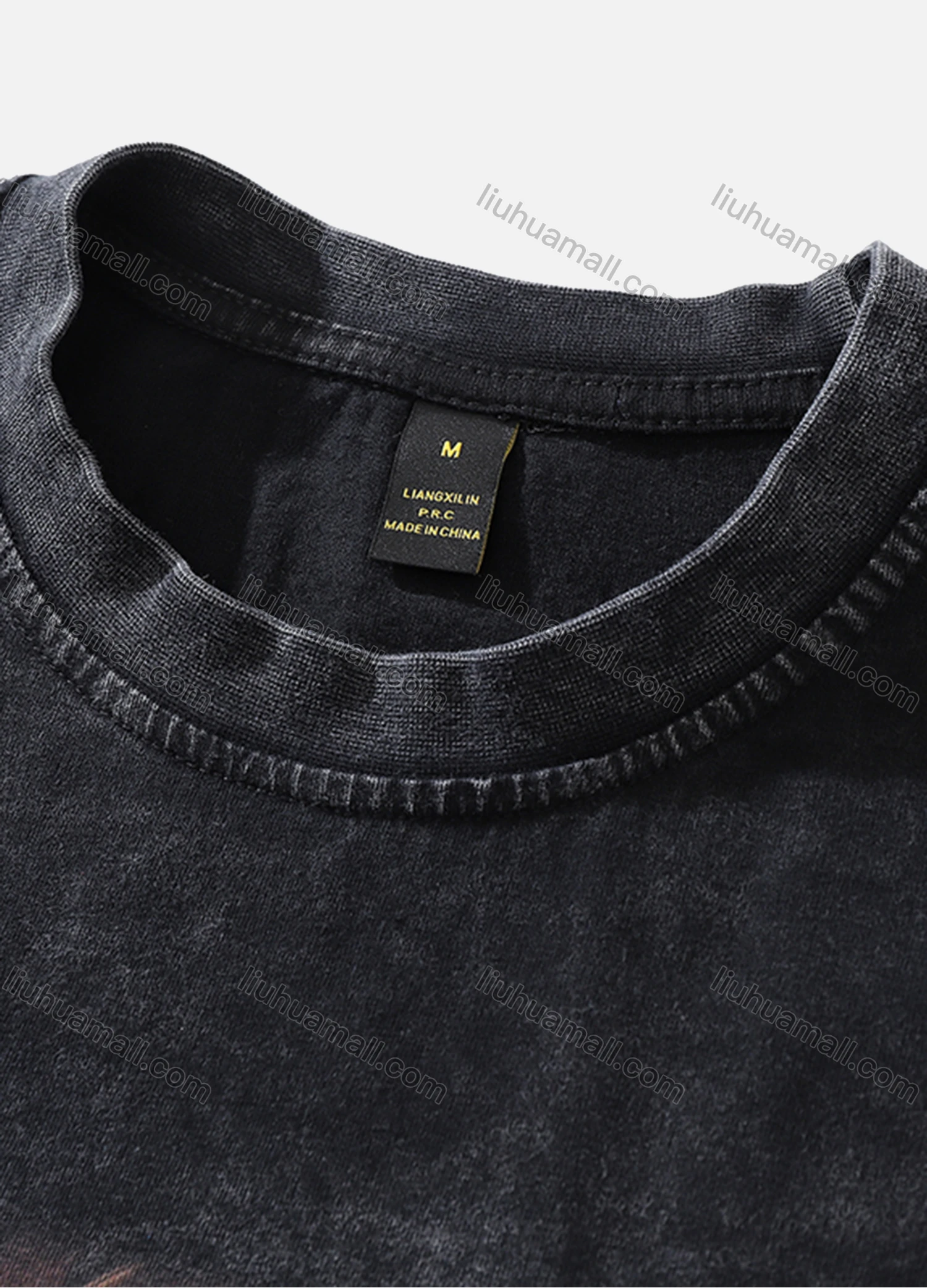 Wholesale Men's Fashion Hip Hop Oversized Crew Neck Short Sleeve Wash Distressed Graphic T-shirt 800# - Liuhuamall