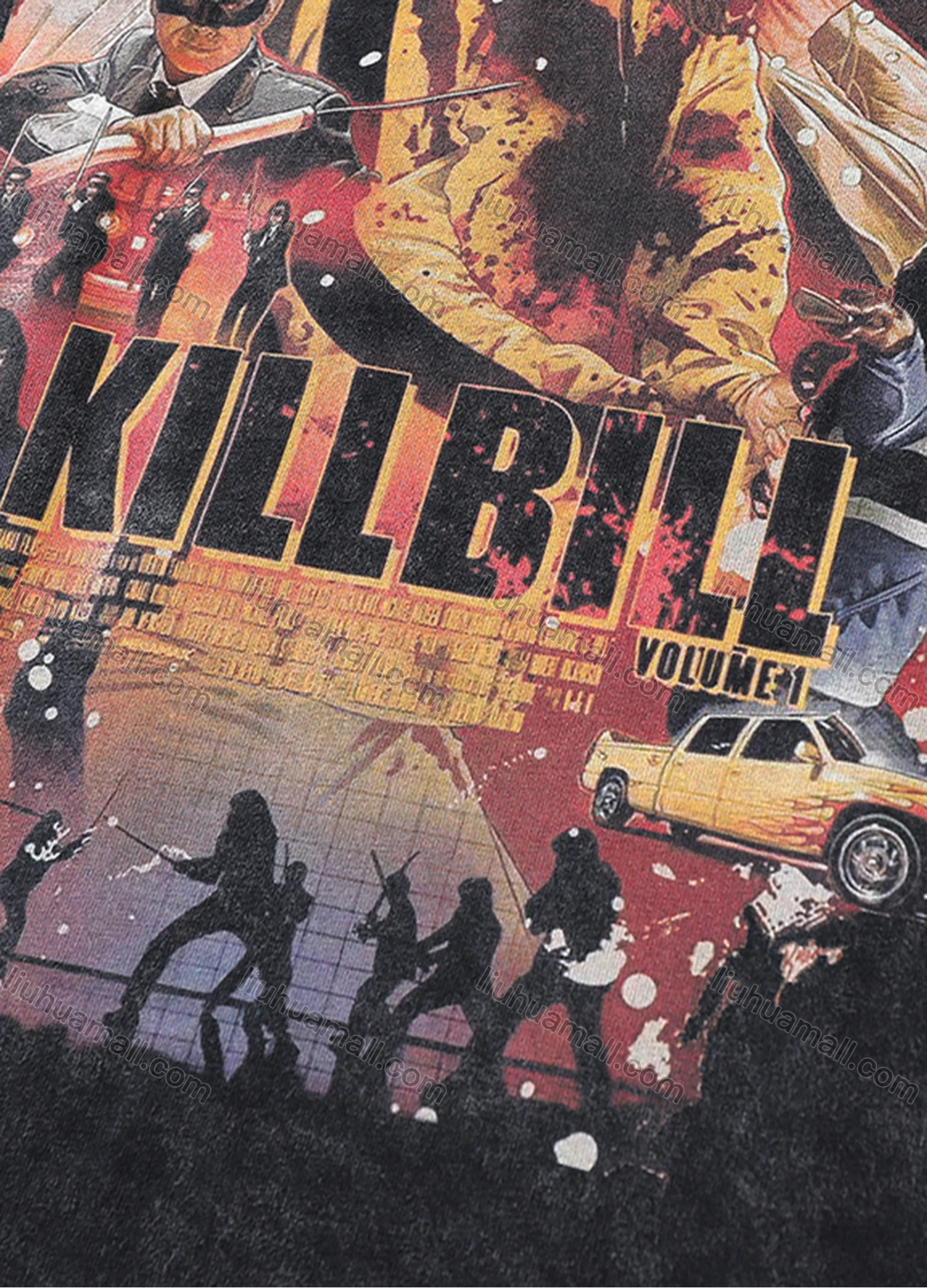 Wholesale Men's Fashion Hip Hop Oversized Crew Neck Short Sleeve Wash Distressed Graphic T-shirt 800# - Liuhuamall