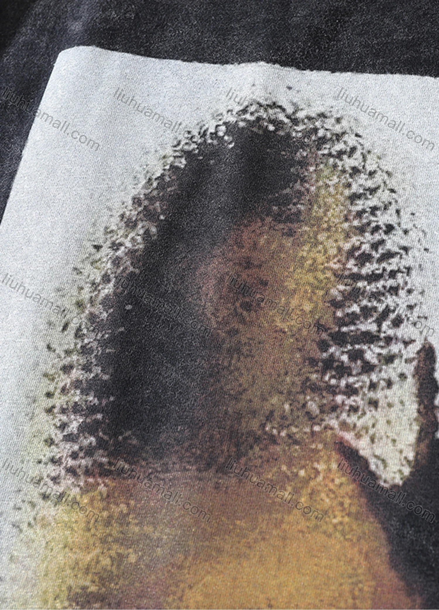 Wholesale Men's Fashion Hip Hop Oversized Crew Neck Short Sleeve Wash Distressed Graphic T-shirt 803# - Liuhuamall