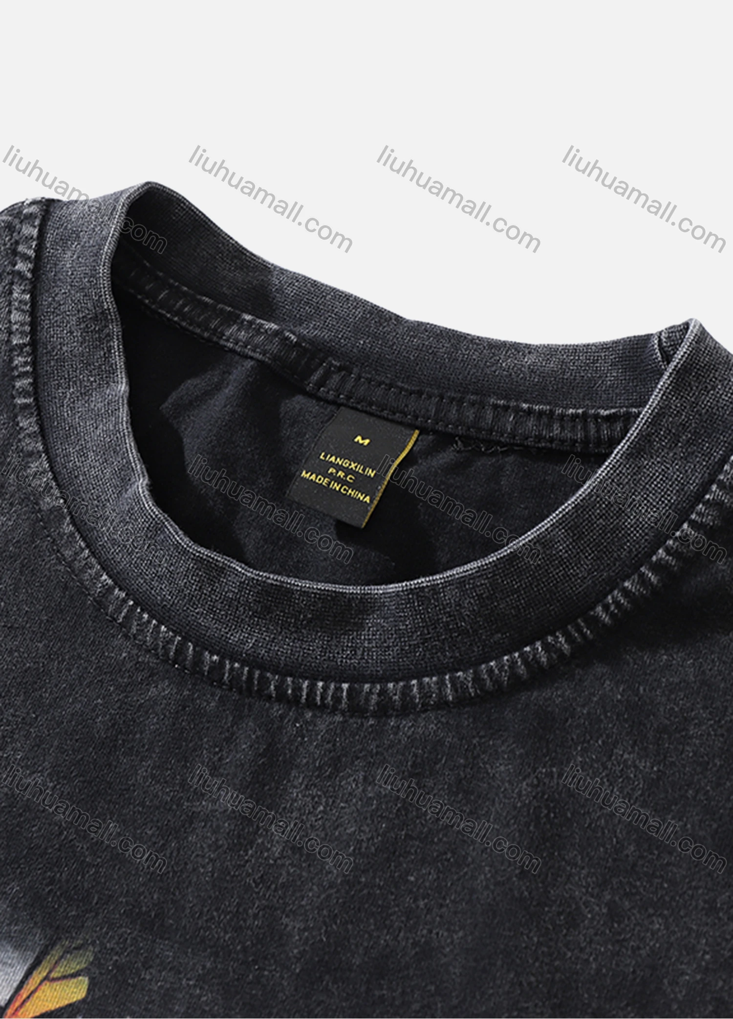 Wholesale Men's Fashion Hip Hop Oversized Crew Neck Short Sleeve Wash Distressed Graphic T-shirt 804# - Liuhuamall