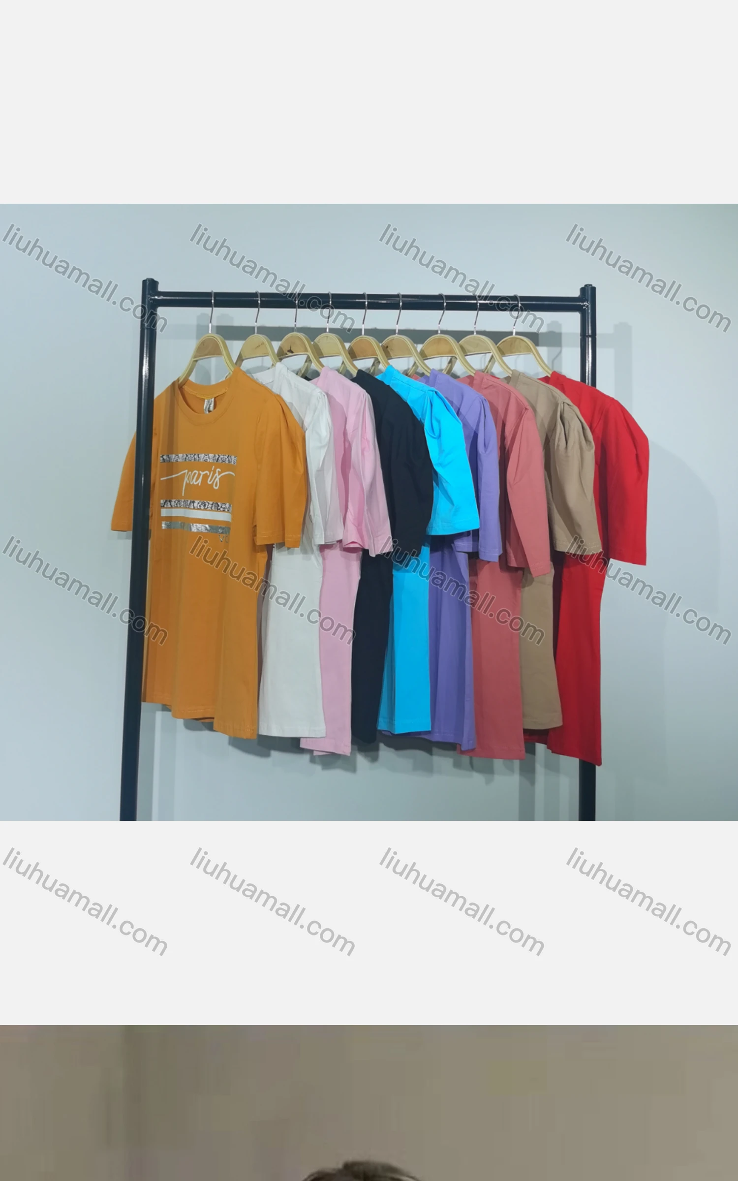 Wholesale Women's Casual Crew Neck Puff Sleeve Letter Top - Liuhuamall