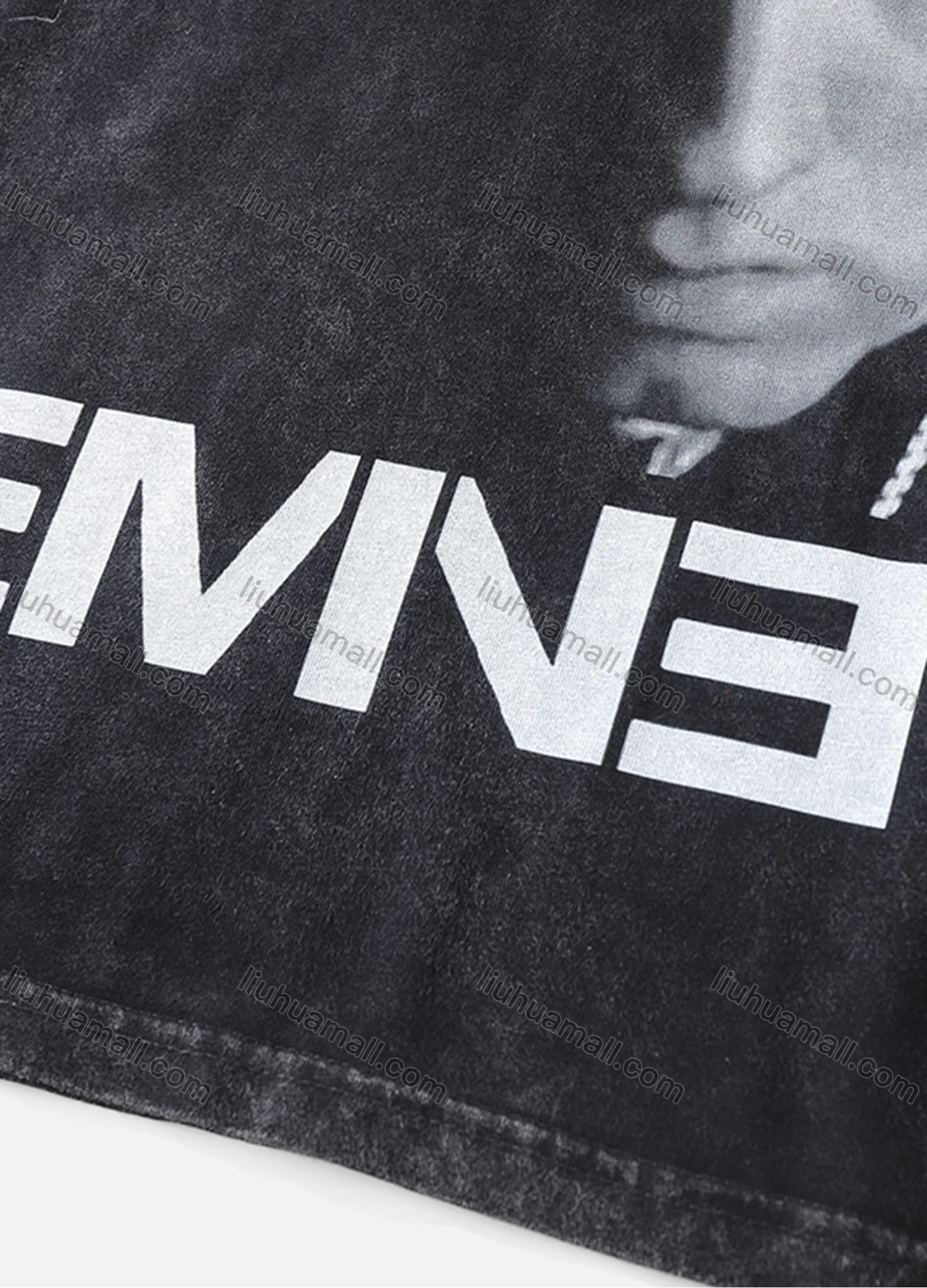 Wholesale Men's Fashion Hip Hop Oversized Crew Neck Short Sleeve Wash Distressed Graphic T-shirt 811# - Liuhuamall