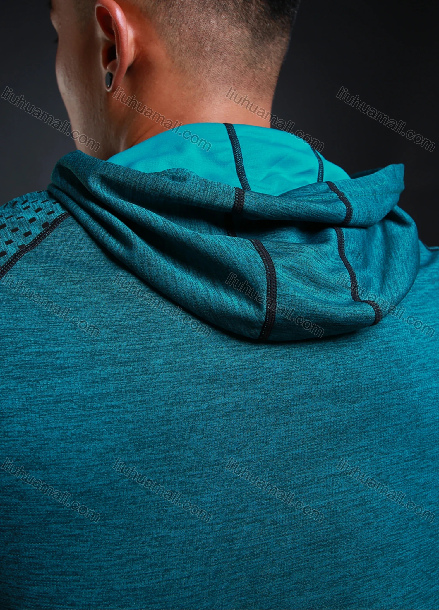 Wholesale Men's Athletic Workout Long Sleeve Fitness Hoodie L1084# - Liuhuamall