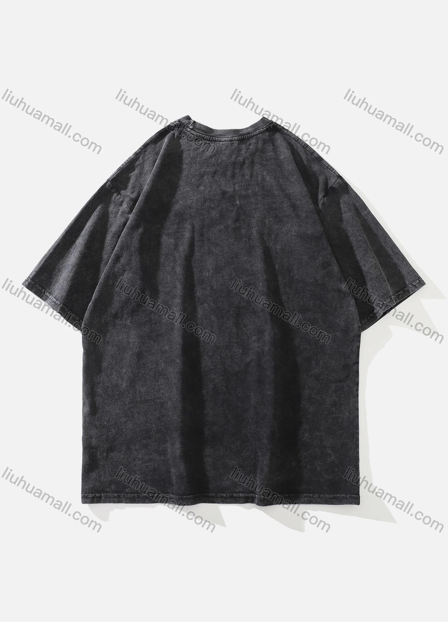 Wholesale Men's Fashion Hip Hop Oversized Crew Neck Short Sleeve Wash Distressed Graphic T-shirt 813# - Liuhuamall