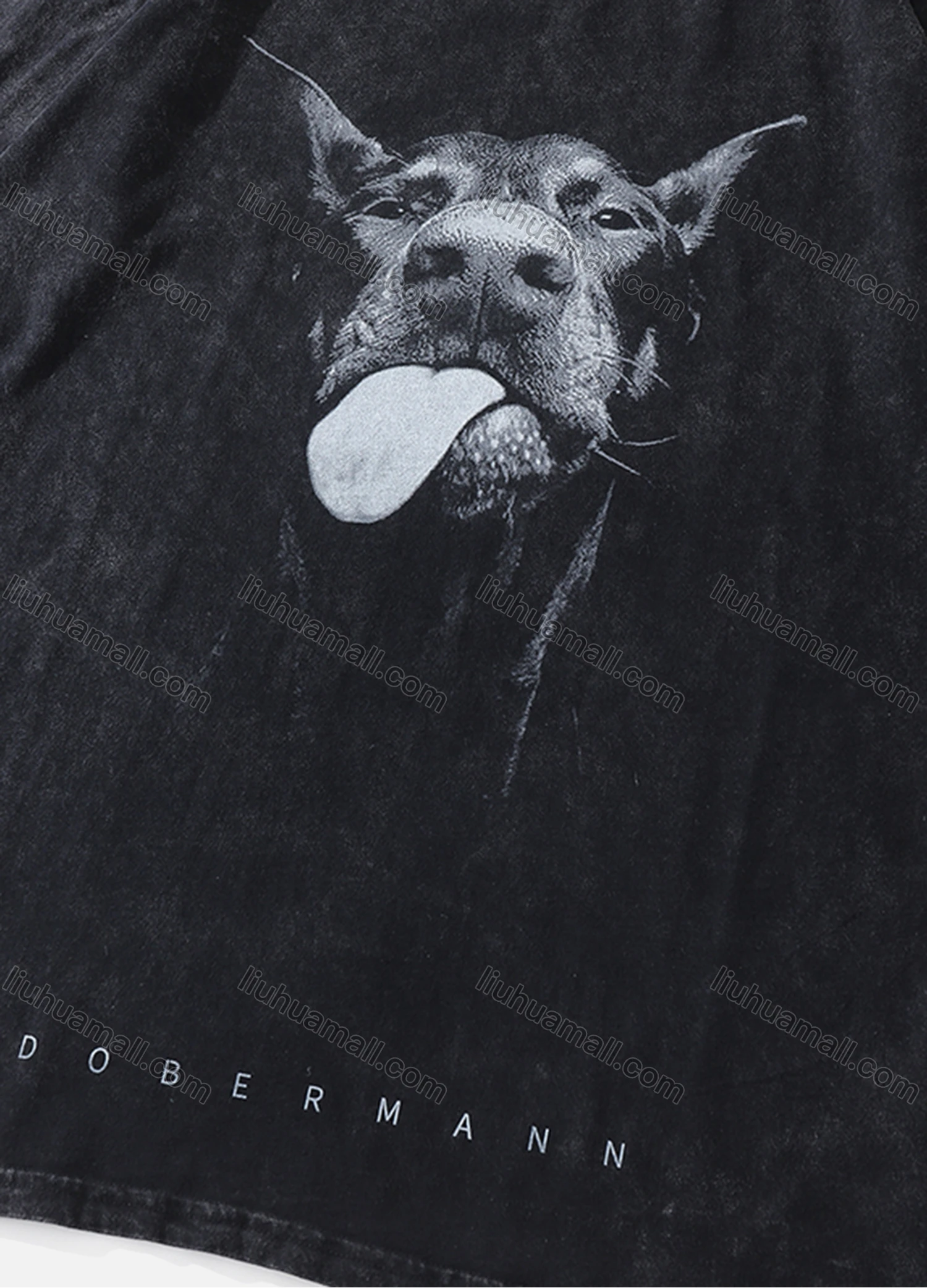 Wholesale Men's Fashion Hip Hop Oversized Crew Neck Short Sleeve Wash Distressed Graphic T-shirt 818# - Liuhuamall