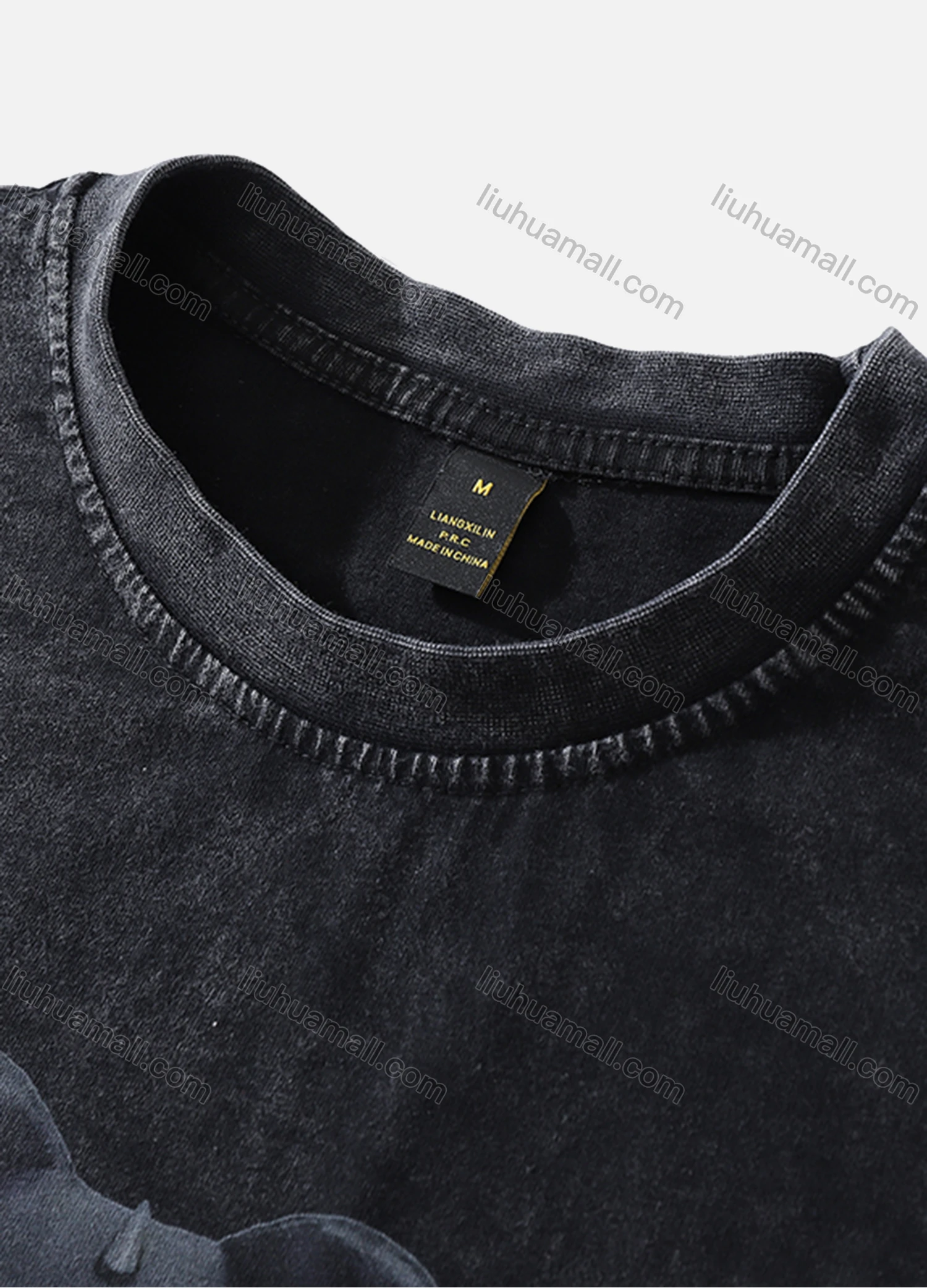 Wholesale Men's Fashion Hip Hop Oversized Crew Neck Short Sleeve Wash Distressed Graphic T-shirt 819# - Liuhuamall