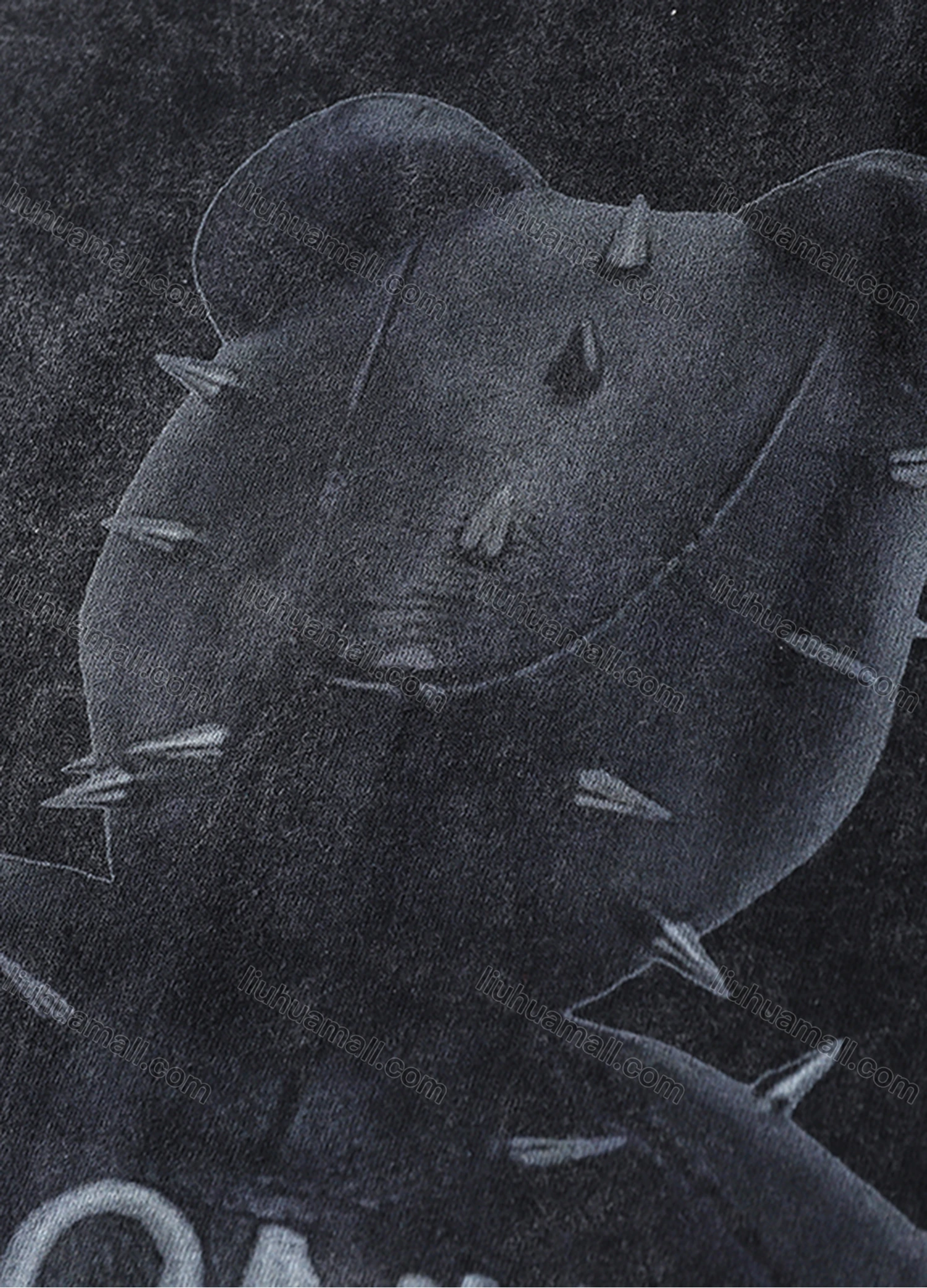 Wholesale Men's Fashion Hip Hop Oversized Crew Neck Short Sleeve Wash Distressed Graphic T-shirt 819# - Liuhuamall