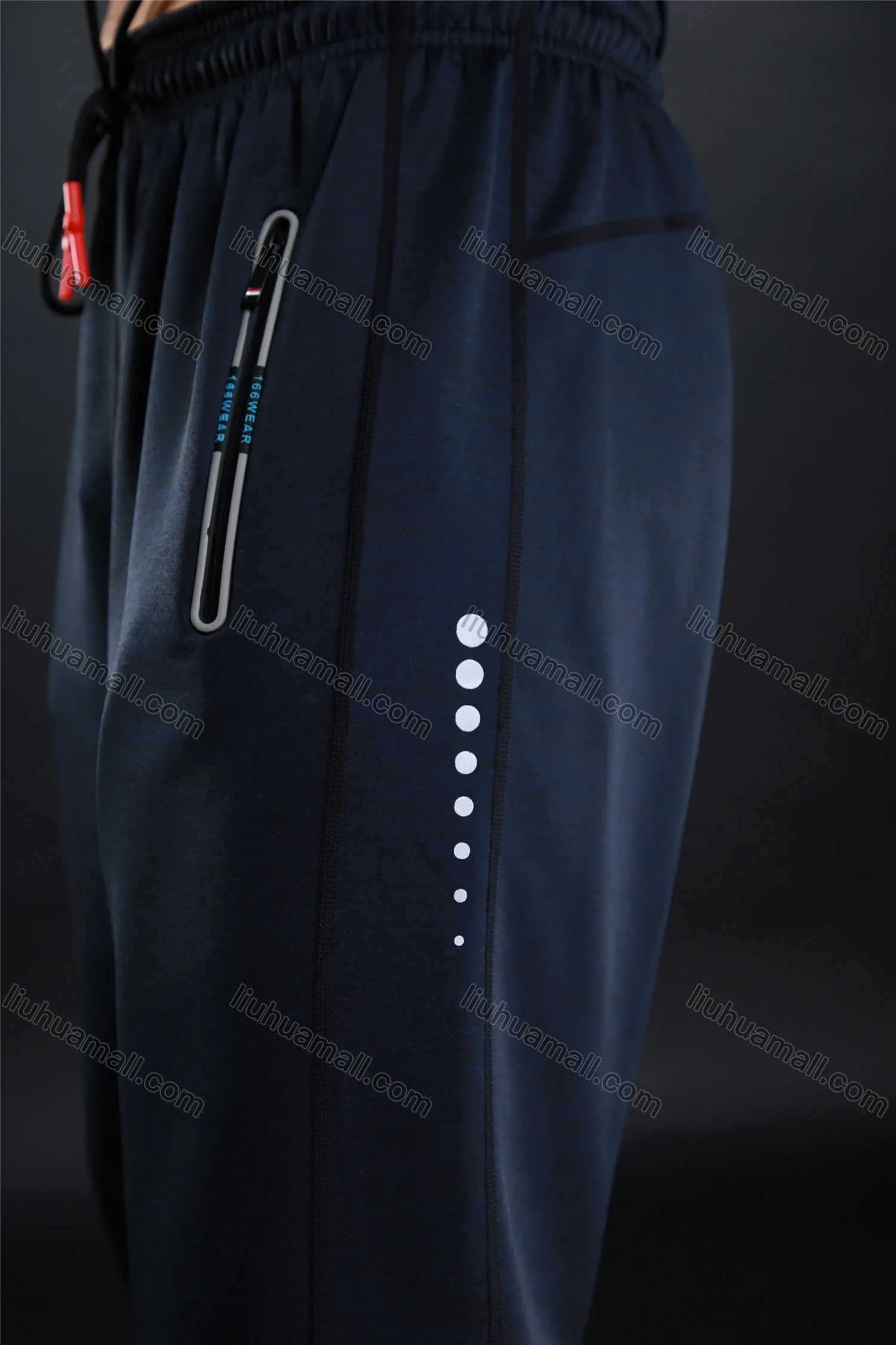 Wholesale Men's Athletic Workout Elastic Waist Drawstring Zipper Pockets Ankle Length Gym Running Joggers L10818# - Liuhuamall