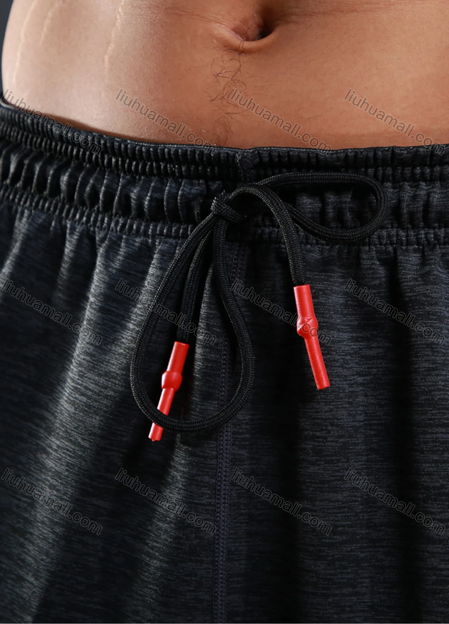 Wholesale Men's Athletic Workout Elastic Waist Drawstring Zipper Pockets Ankle Length Gym Running Joggers L10818# - Liuhuamall