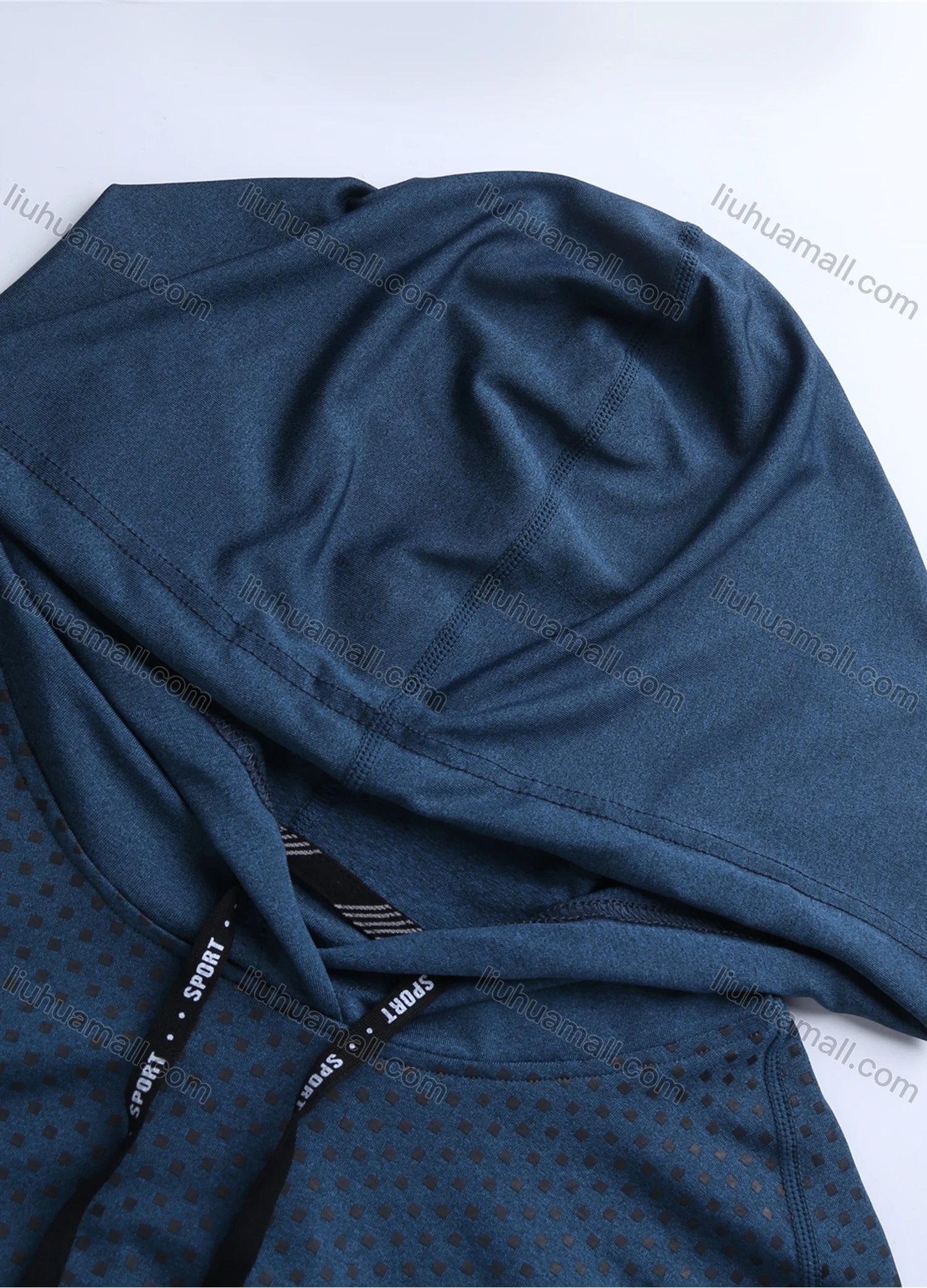 Wholesale Men's Athletic Workout Breathable Drawstring Long Sleeve Hoodie 10857# - Liuhuamall