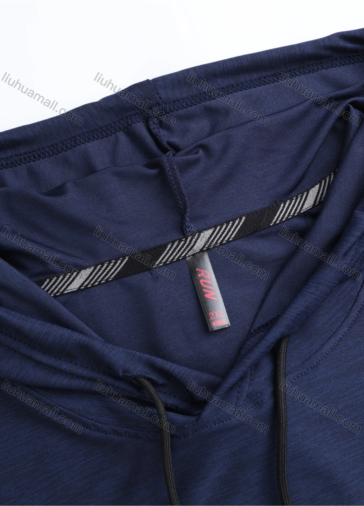 Wholesale Men's Athletic Workout Breathable Quick Dry Fitness Short Sleeve Hooded T-shirt M001# - Liuhuamall