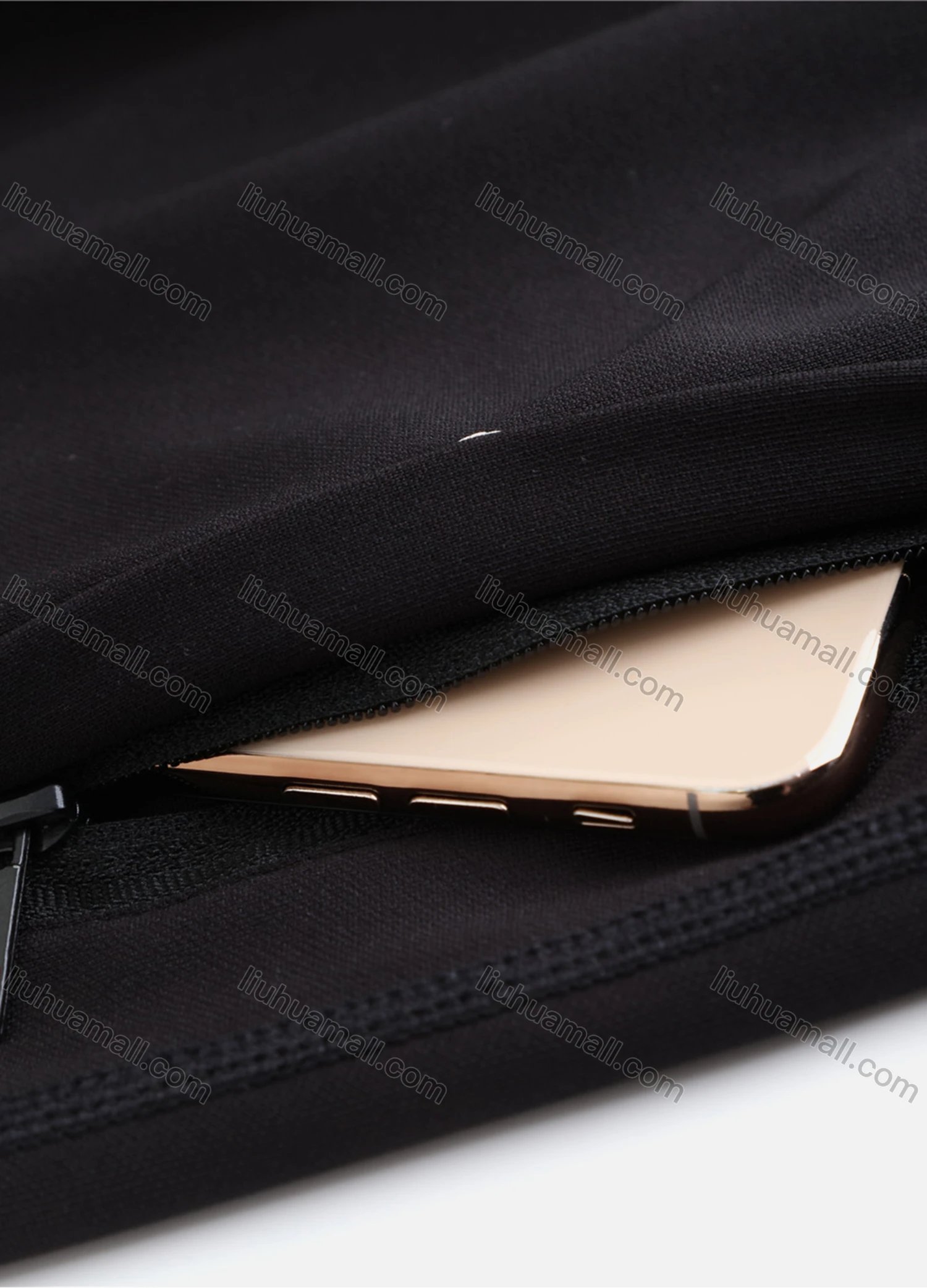 Wholesale Men's Athletic Workout Elastic Waist Plain Zipper Pockets Ankle Length Gym Running Joggers Y7065# - Liuhuamall